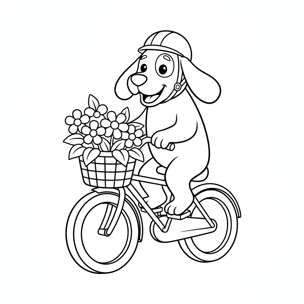 Hund auf Fahrrad