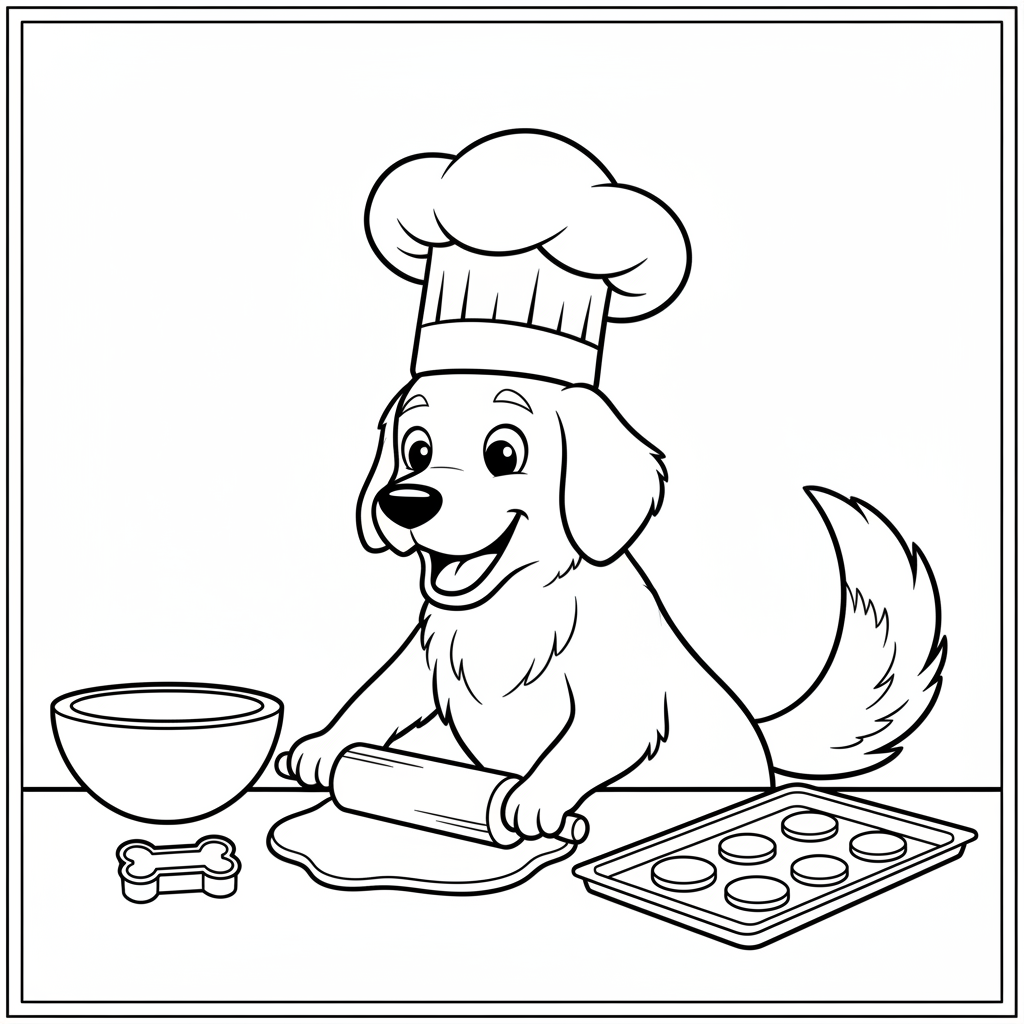 Süßer Hund als Koch