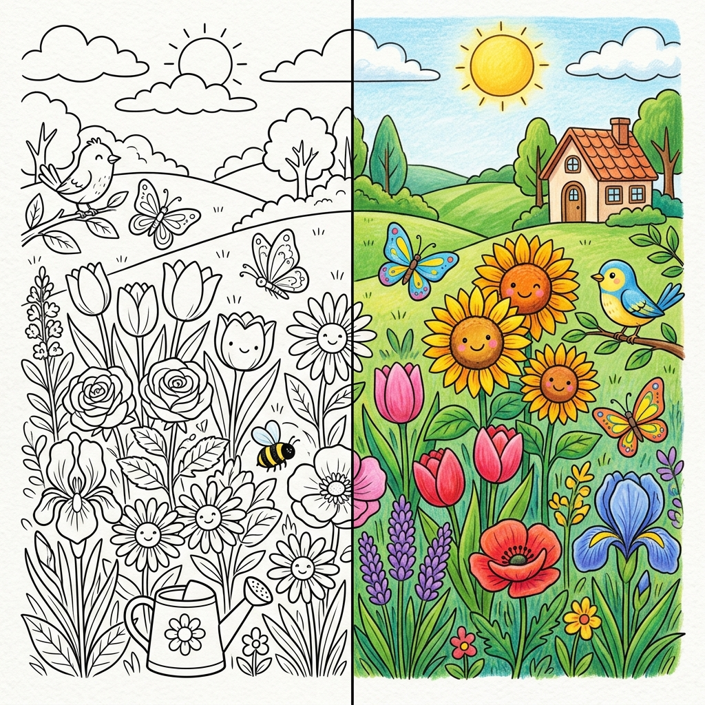 10 Blumen Ausmalbilder - Kostenlose Malvorlagen Ausmalbilder