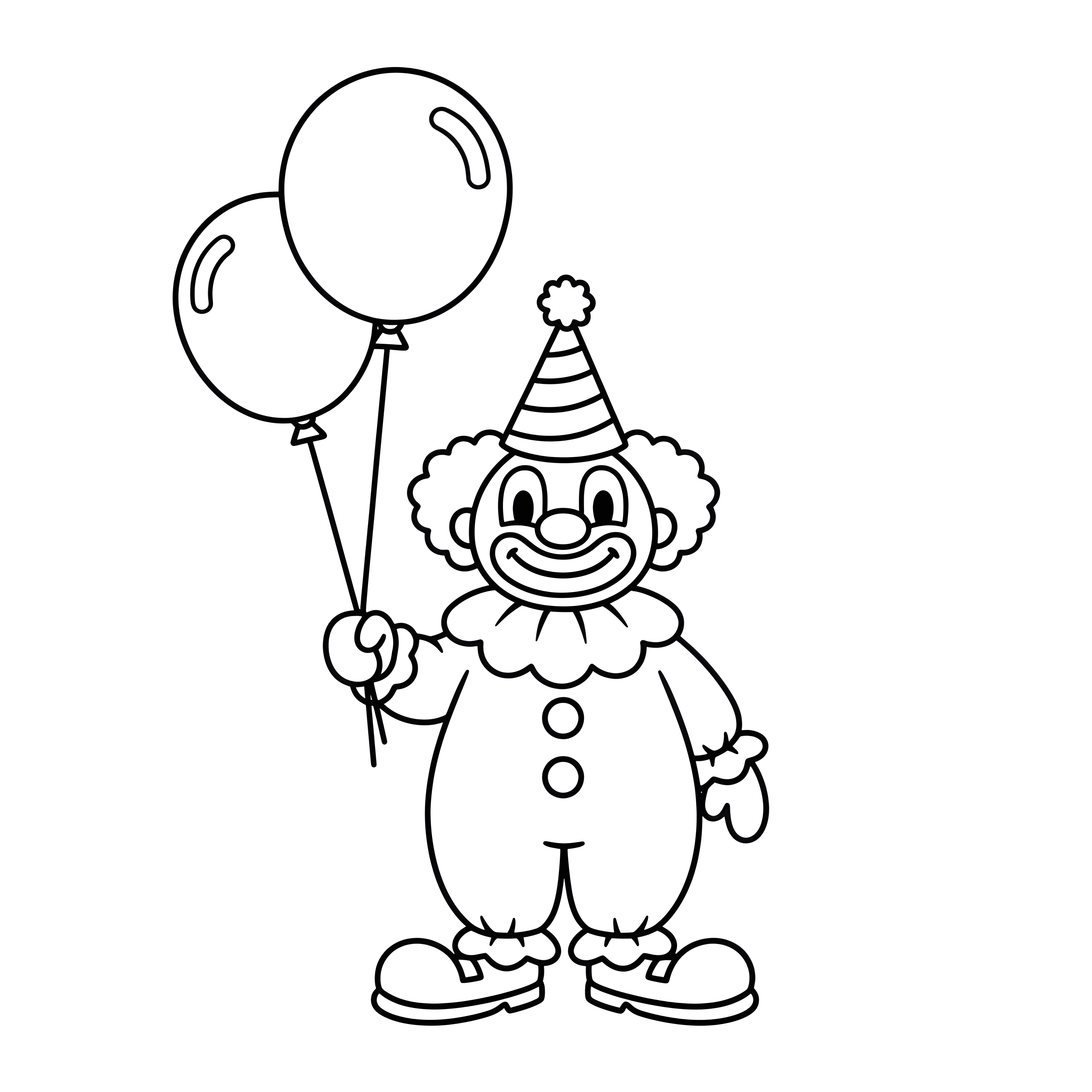 Clown mit Luftballons