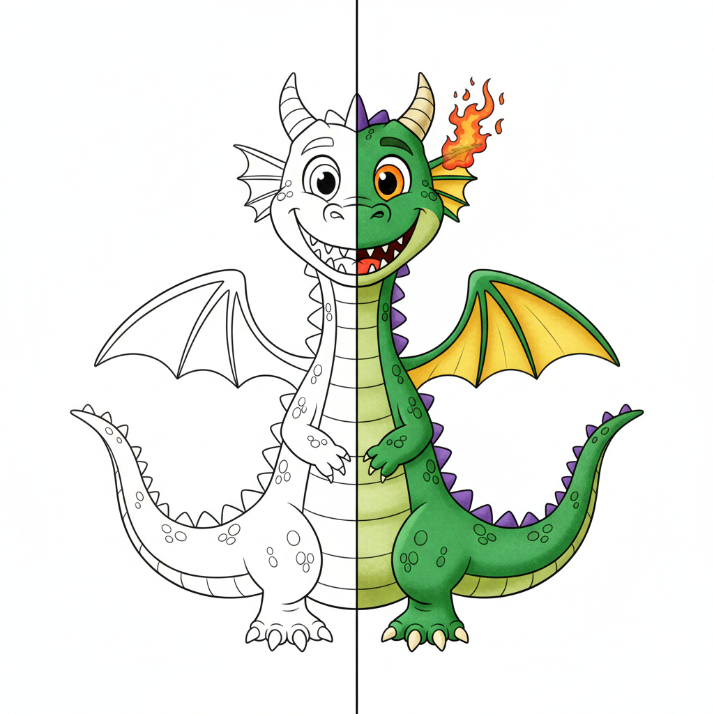 Drachen Ausmalbilder - 25+ Kostenlose Drachen Malvorlagen als PDF