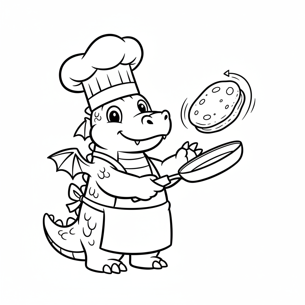 Fröhlicher Drachenkoch