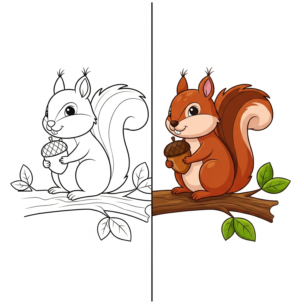 3 Eichhörnchen Ausmalbilder - Kostenlose Malvorlagen Ausmalbilder