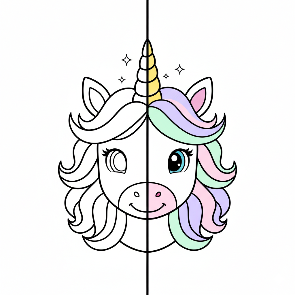 Einhorn Ausmalbilder - Kostenlose Einhorn Malvorlagen