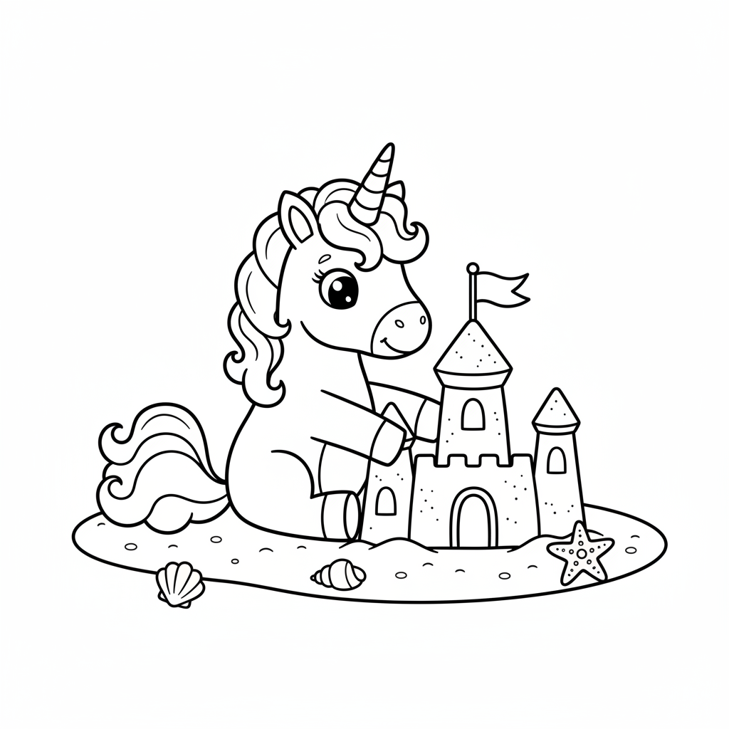 Einhorn baut Sandburg