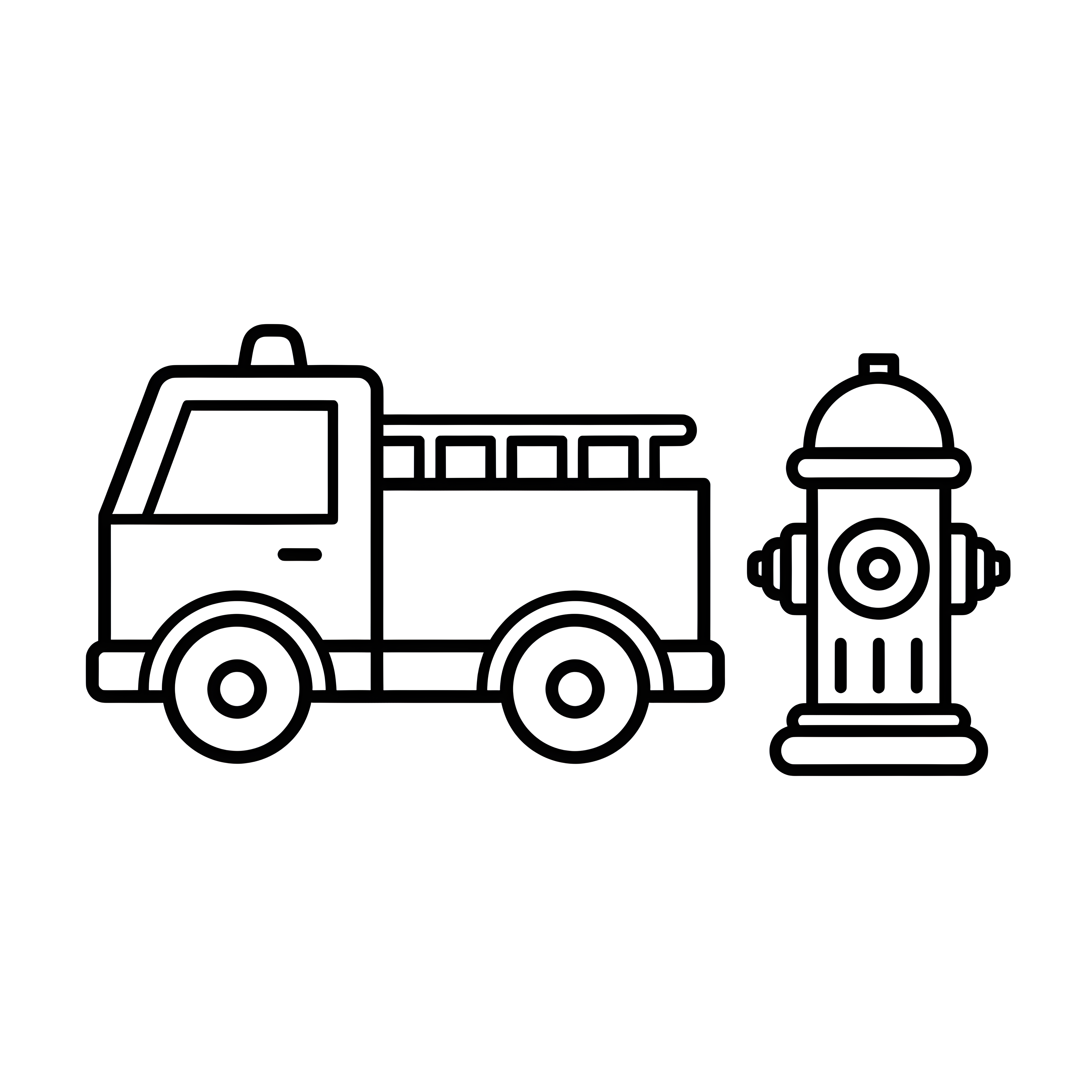 Feuerwehrauto steht beim Hydranten