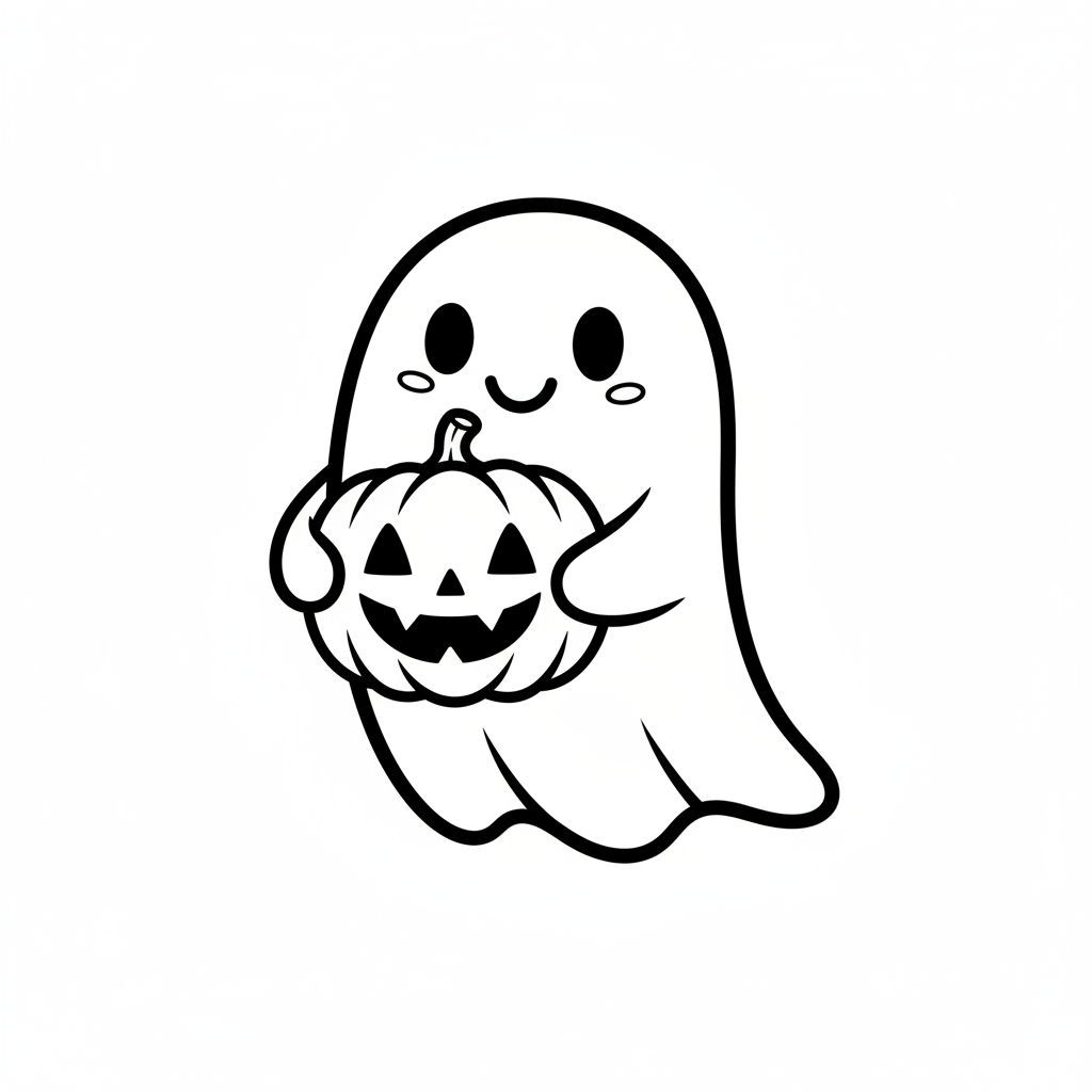 Freundlicher Geist mit Kürbis