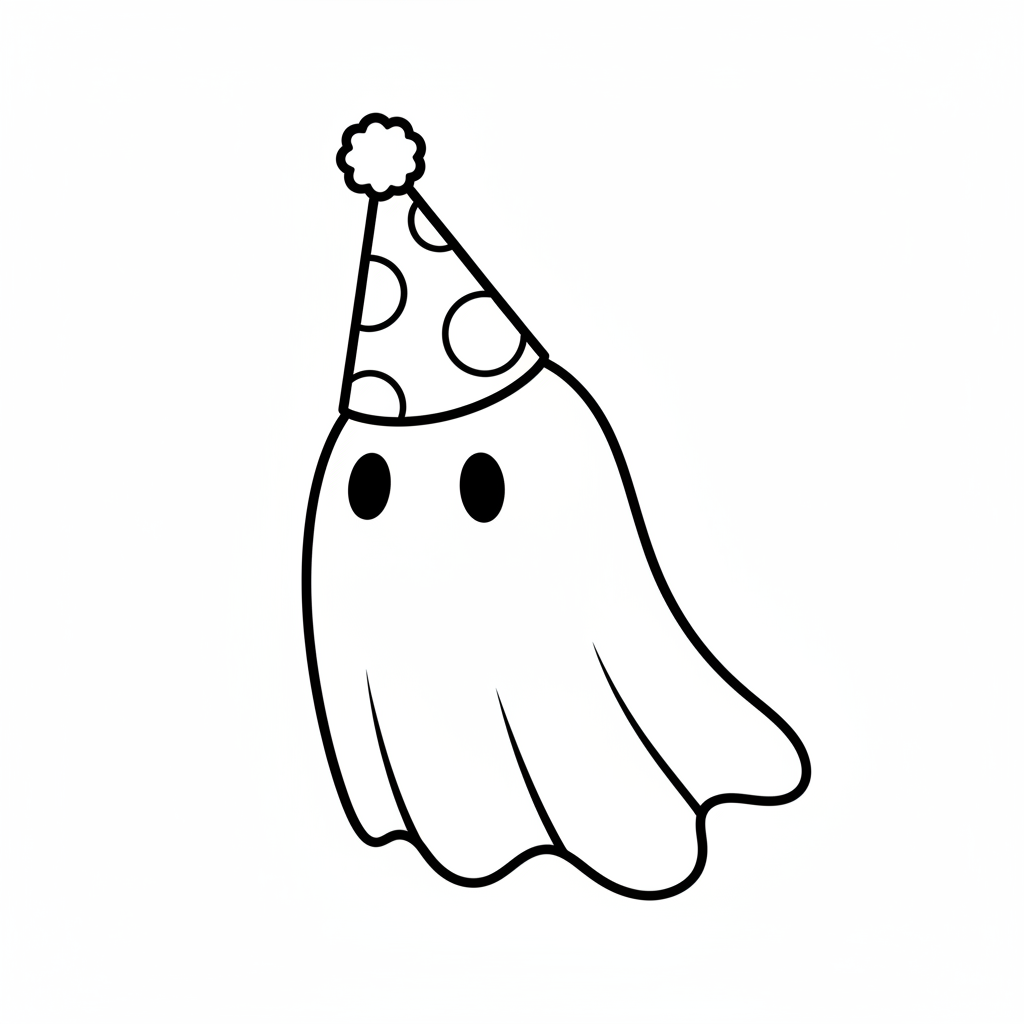 Freundlicher Geist mit Partyhut