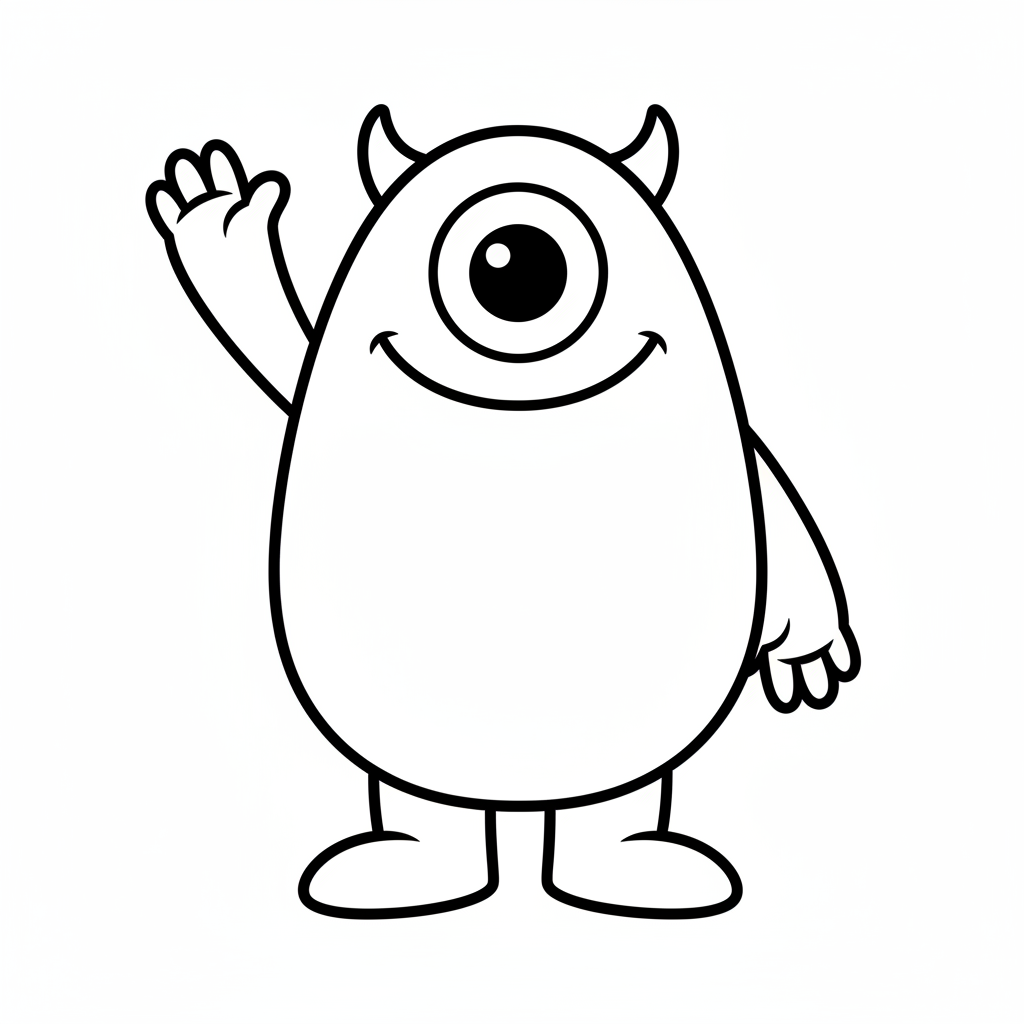 Freundliches einäugiges Monster