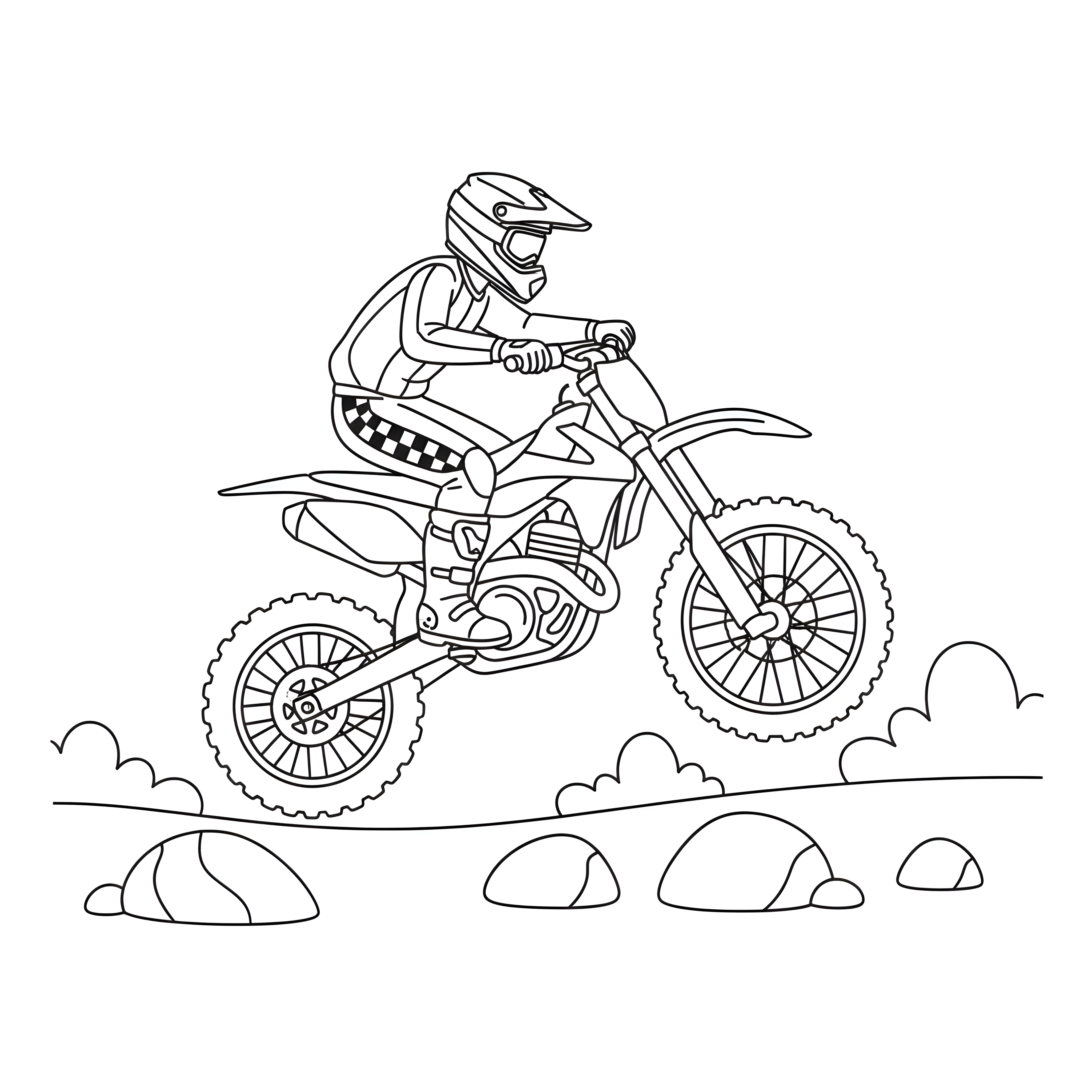 Geländemotorrad fährt auf Trail