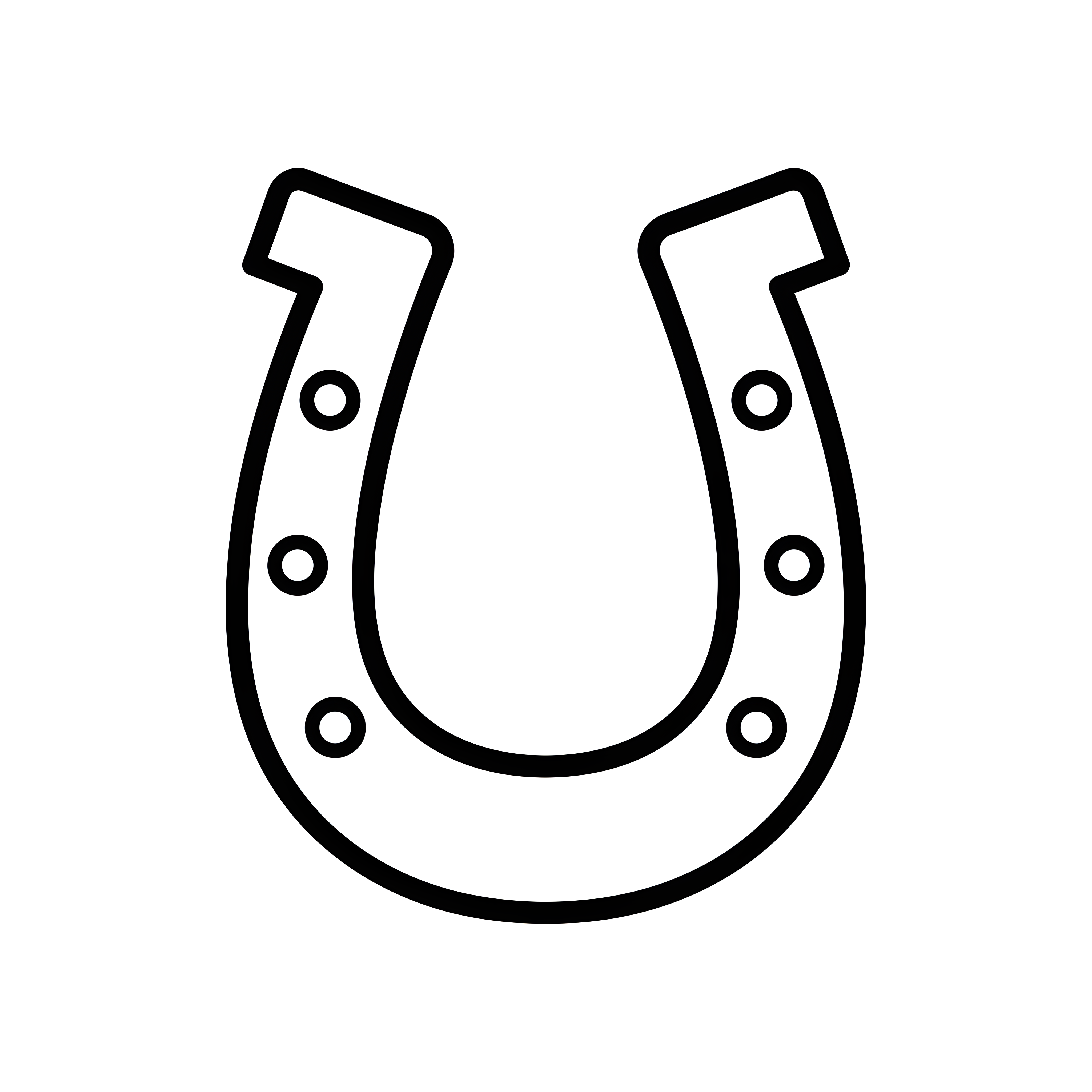 Glücks-Hufeisen für Silvester zum Ausmalen