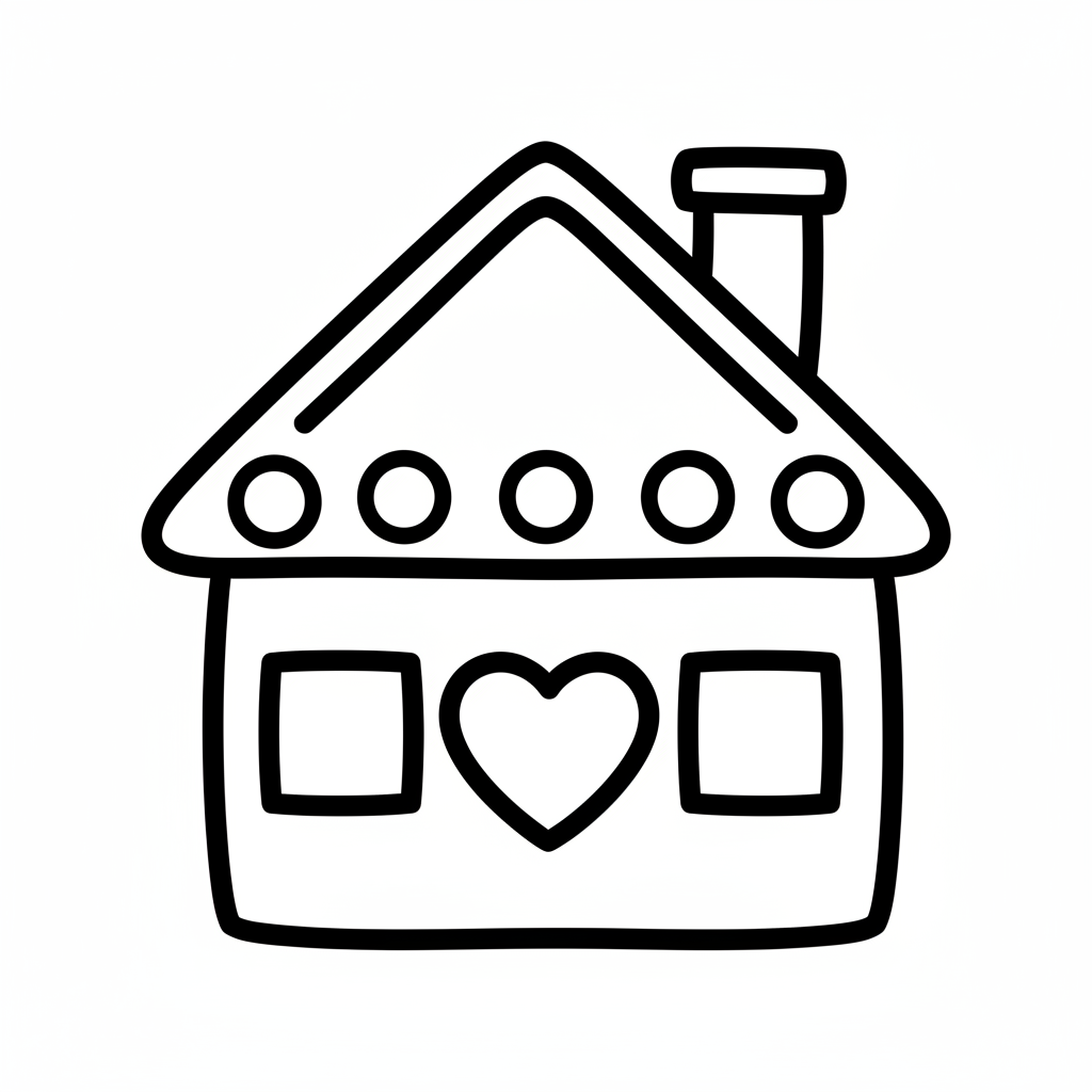 Lebkuchenhaus mit Herz zur Nikolauszeit