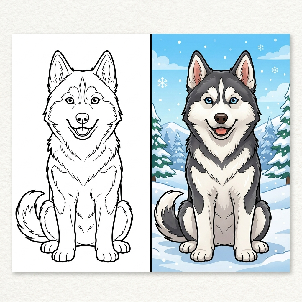 25 Husky Ausmalbilder - Kostenlose Malvorlagen Ausmalbilder