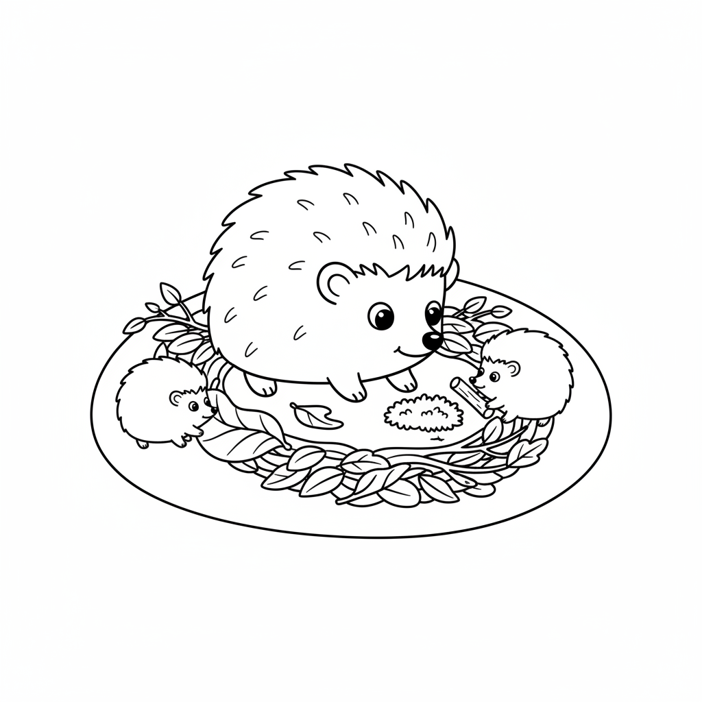 Igelfamilie im Winternest