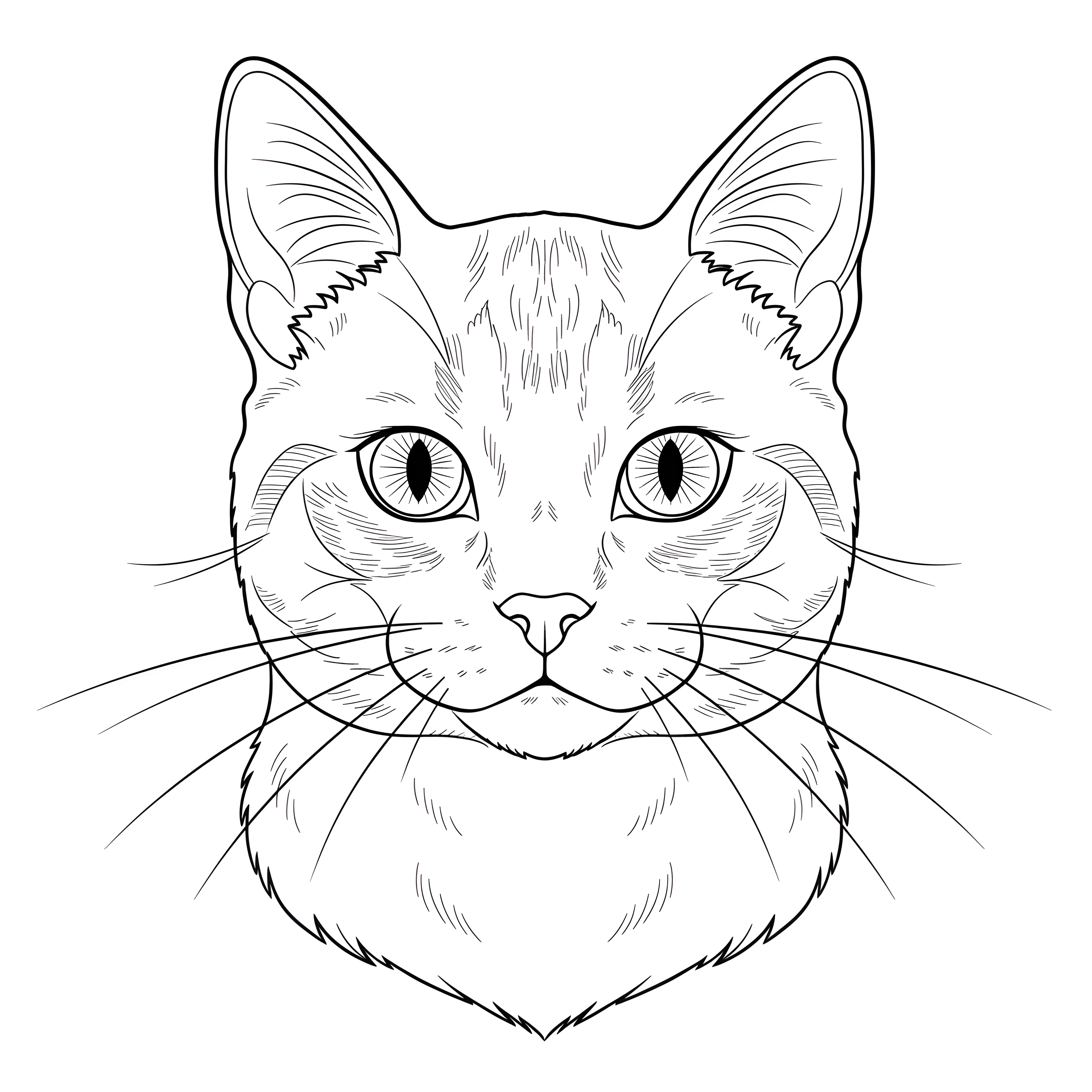 Realistische Katze im Portrait-Stil – Detailliertes Motiv