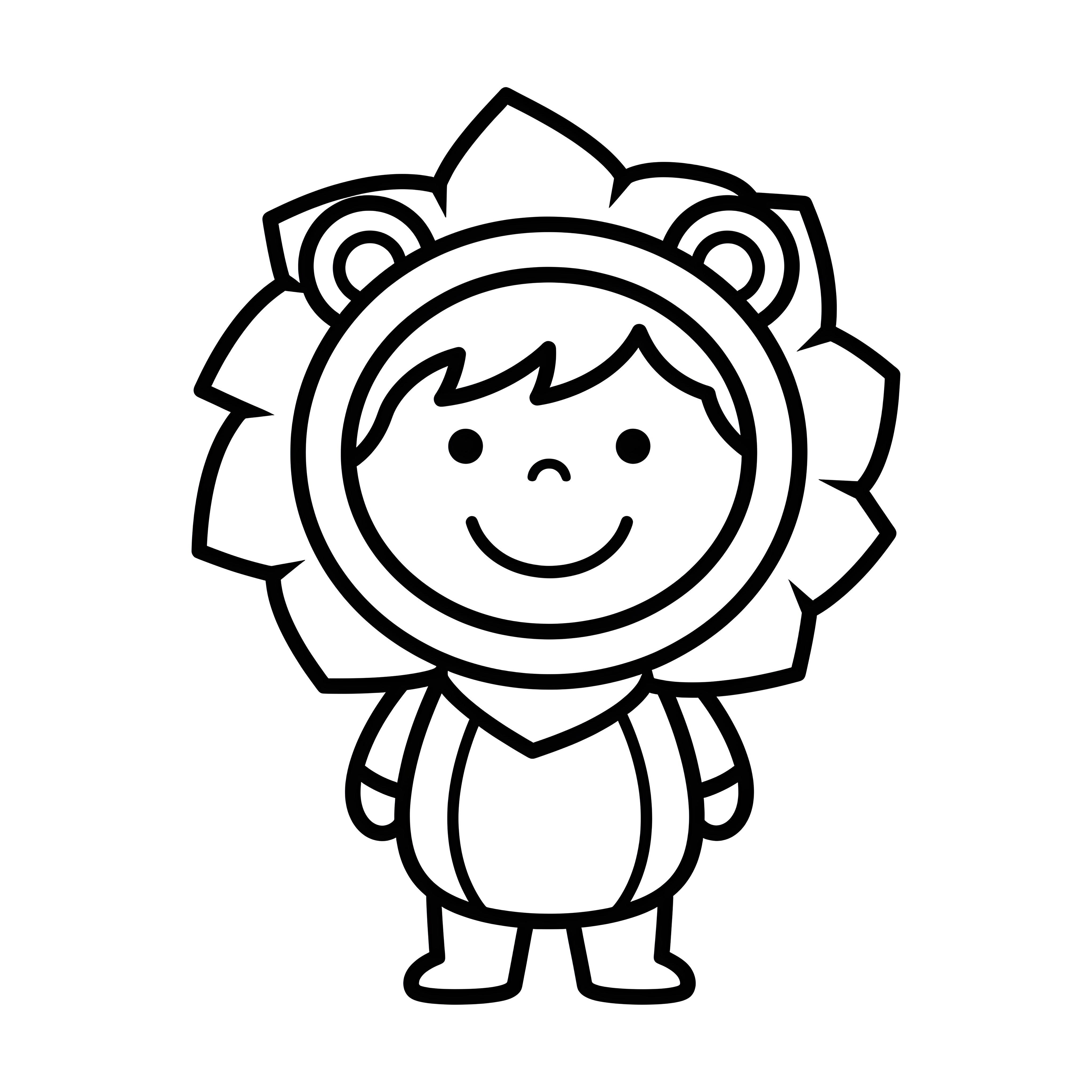 Kind als Löwe verkleidet zum Ausmalen