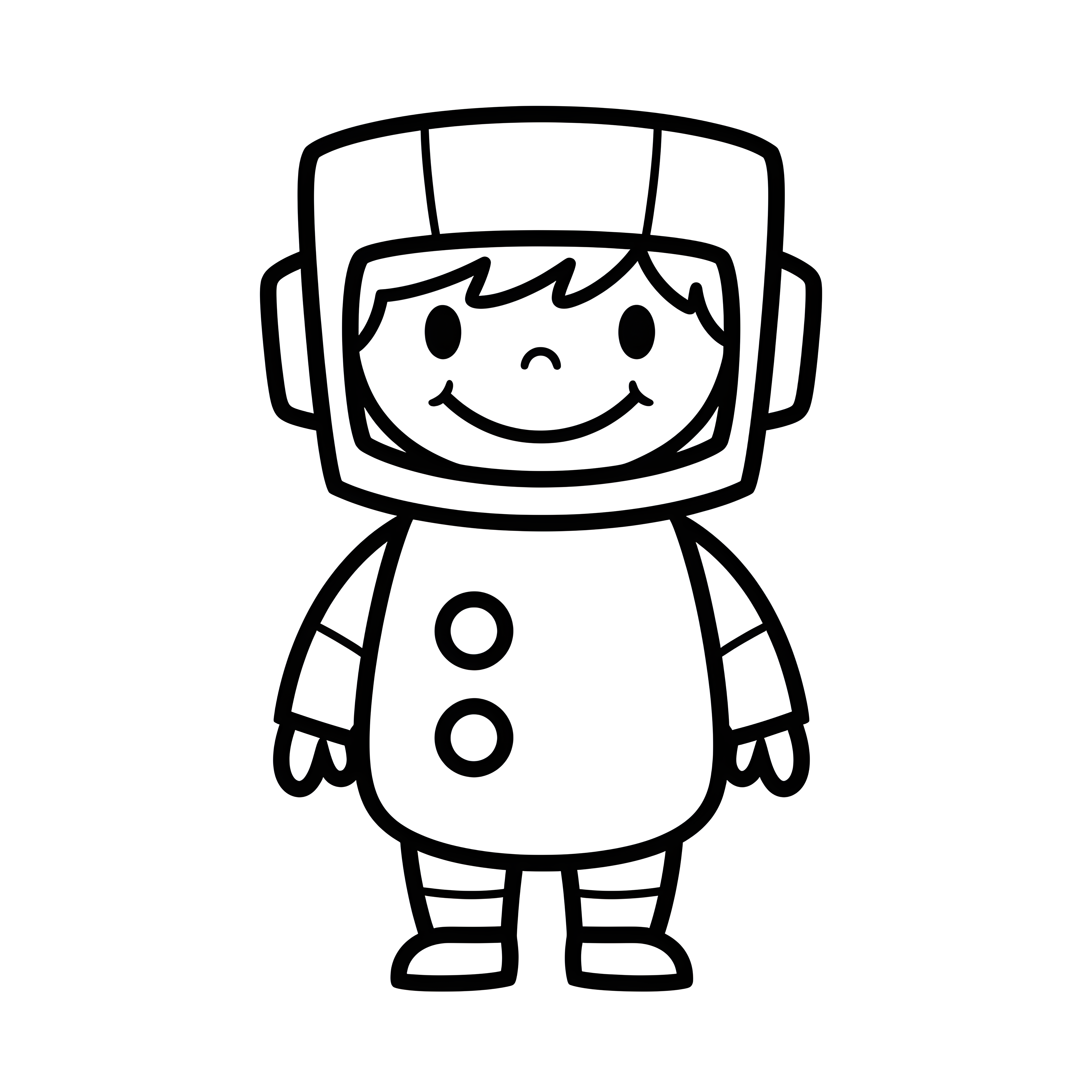 Kind als Roboter verkleidet zum Ausmalen