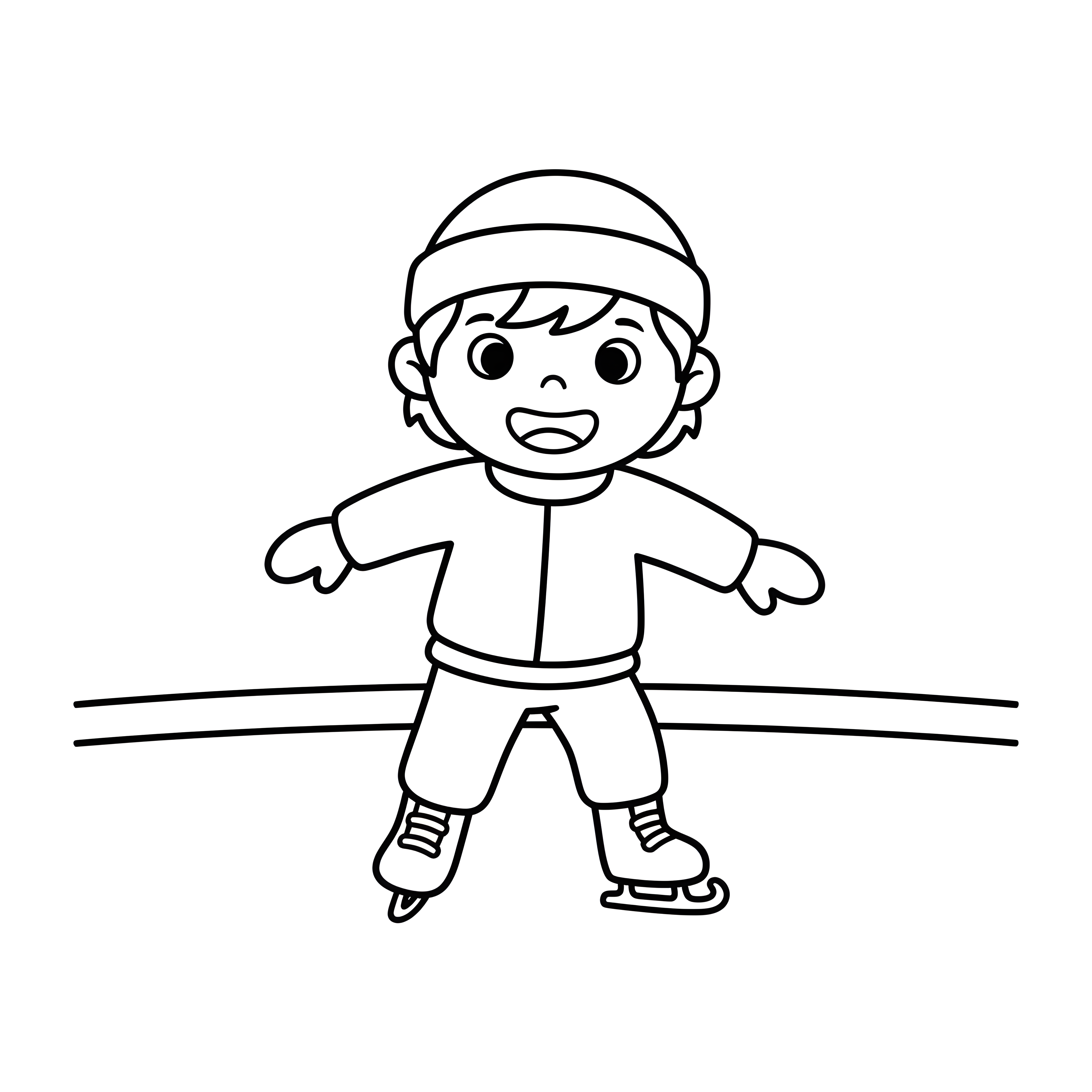 Kind beim Schlittschuhlaufen