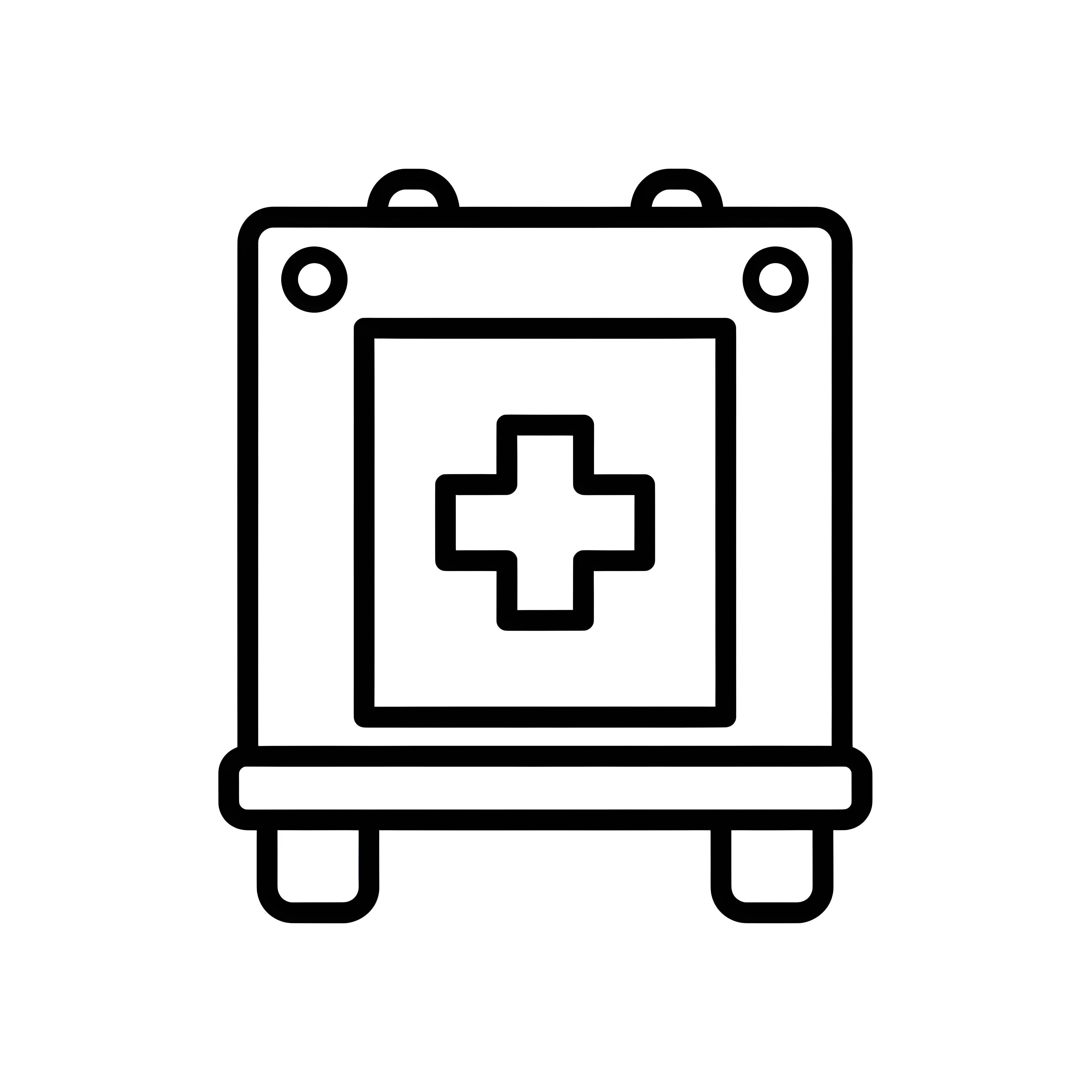 Krankenwagen von hinten mit Rädern und Kreuz