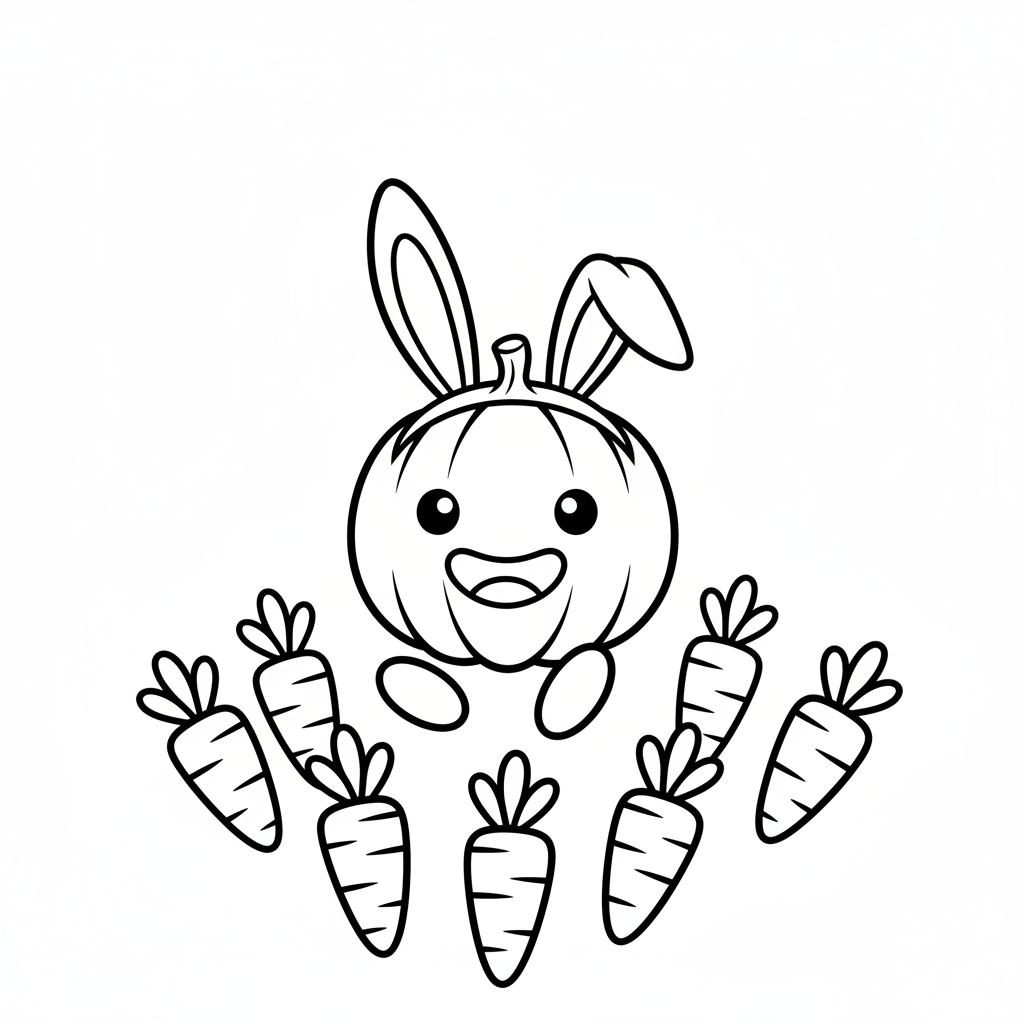 Kürbis mit Hasenohren