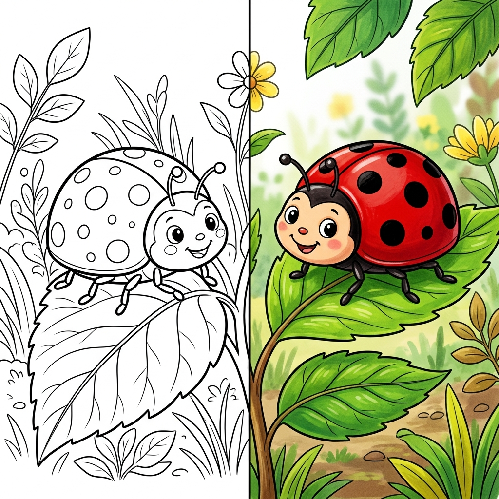 5 Marienkaefer Ausmalbilder - Kostenlose Malvorlagen Ausmalbilder