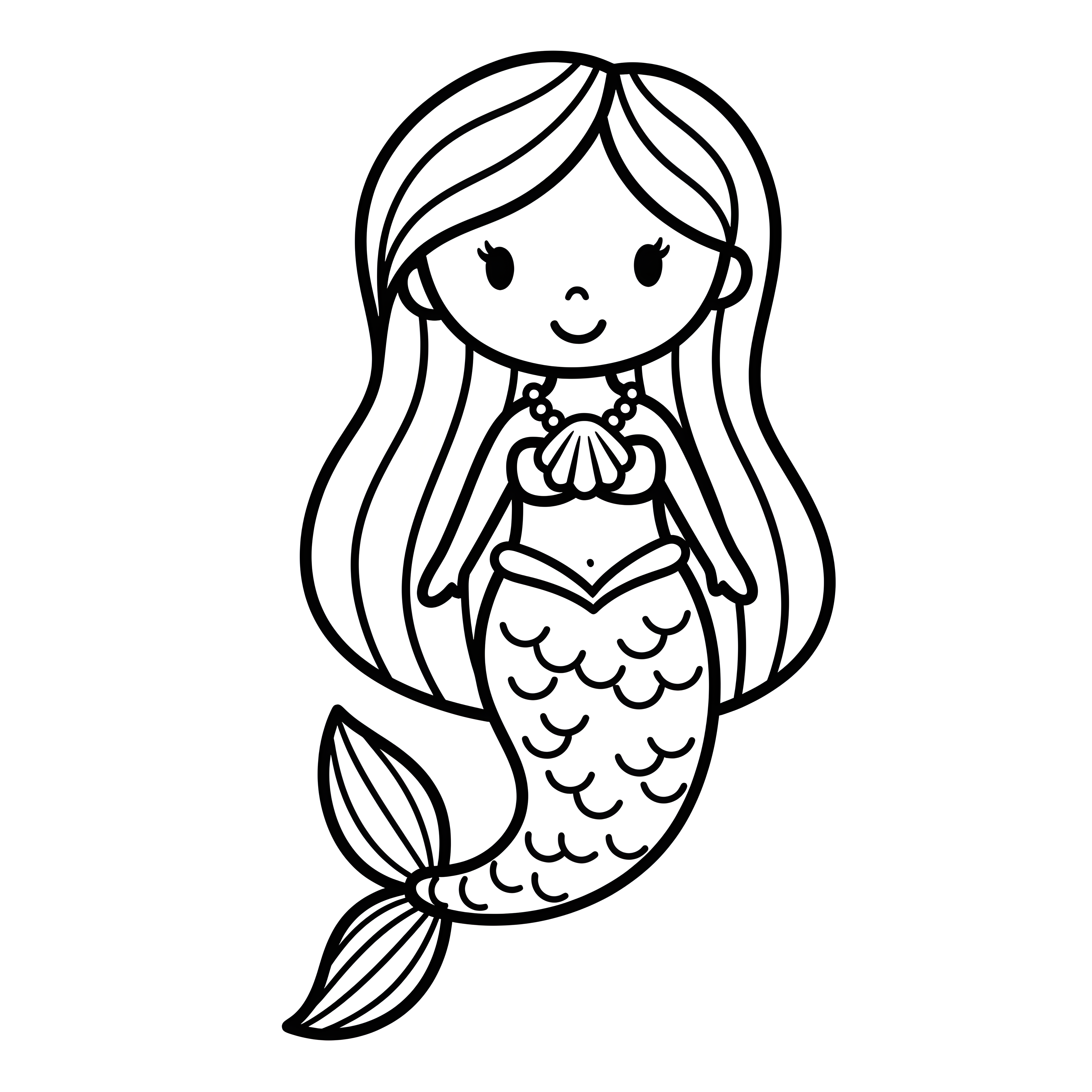 Meerjungfrau mit Halskette