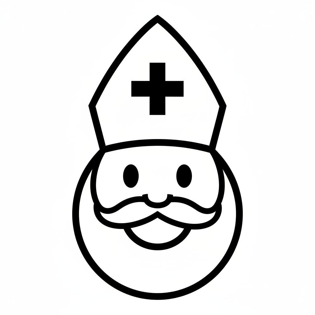 Nikolaus mit Bart und Mitra