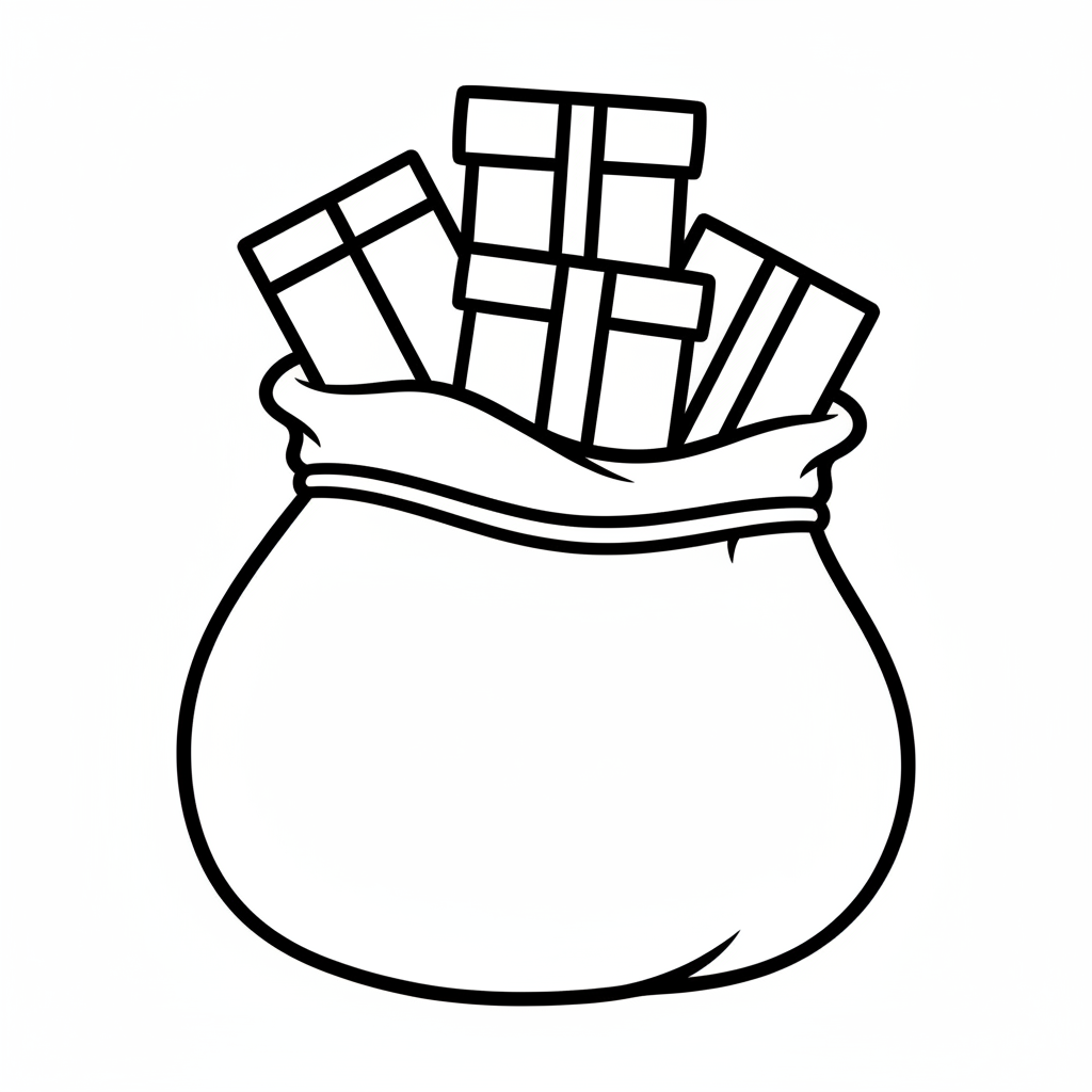 Großer Nikolaussack voller Geschenkboxen