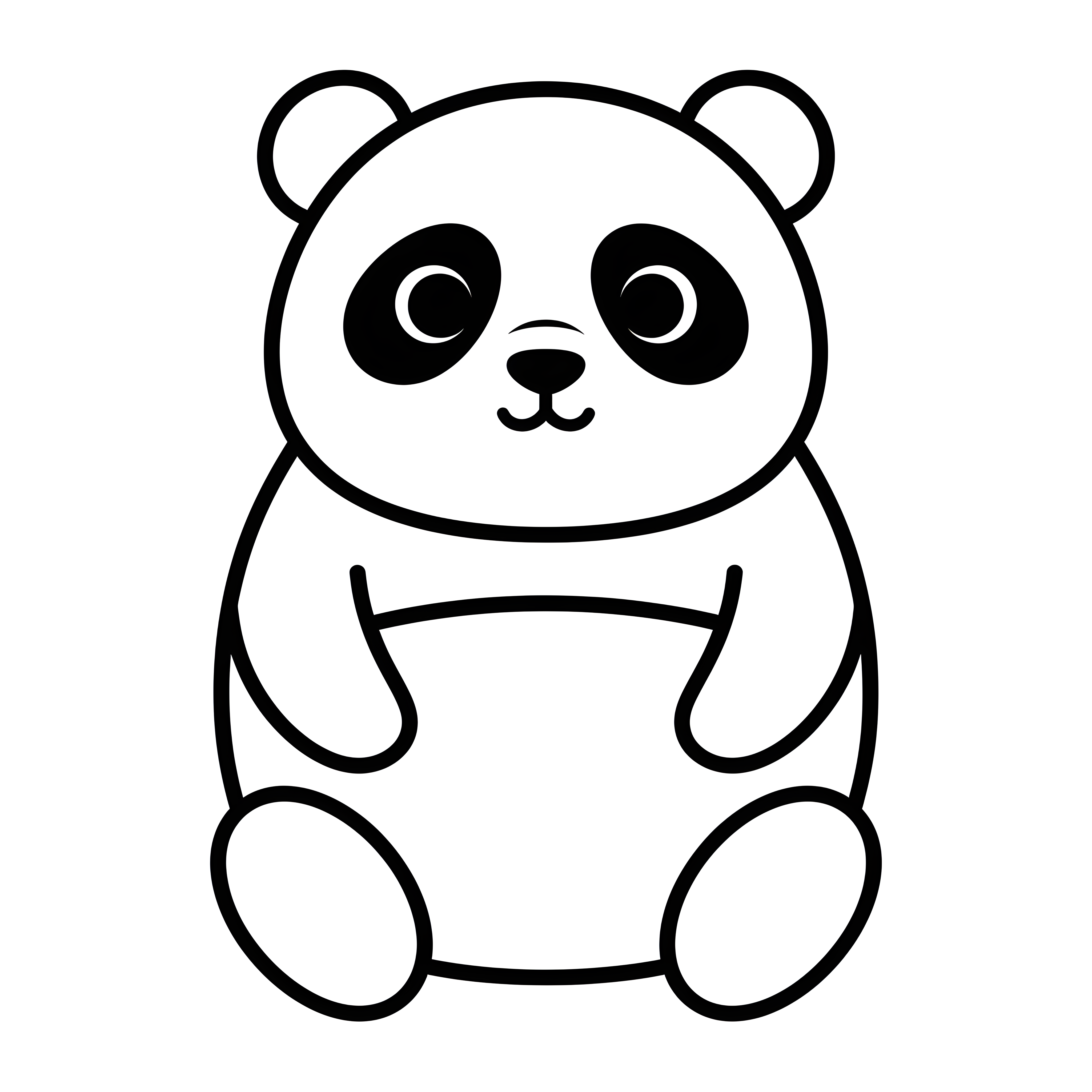 Panda im Zoo Ausmalbild für Kinder 3-5 Jahre