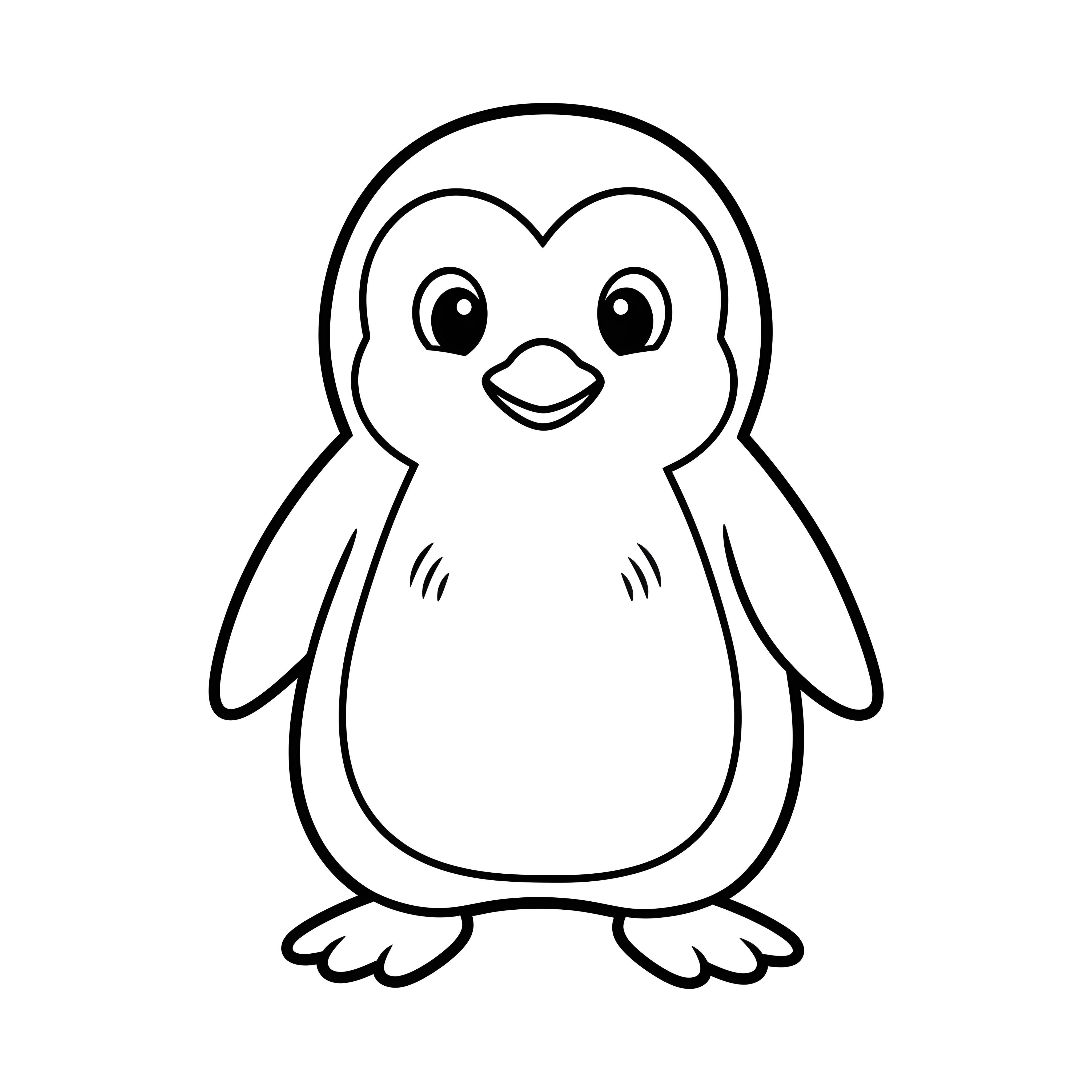 Pinguin im Zoo Ausmalbild für Kinder 3-5 Jahre