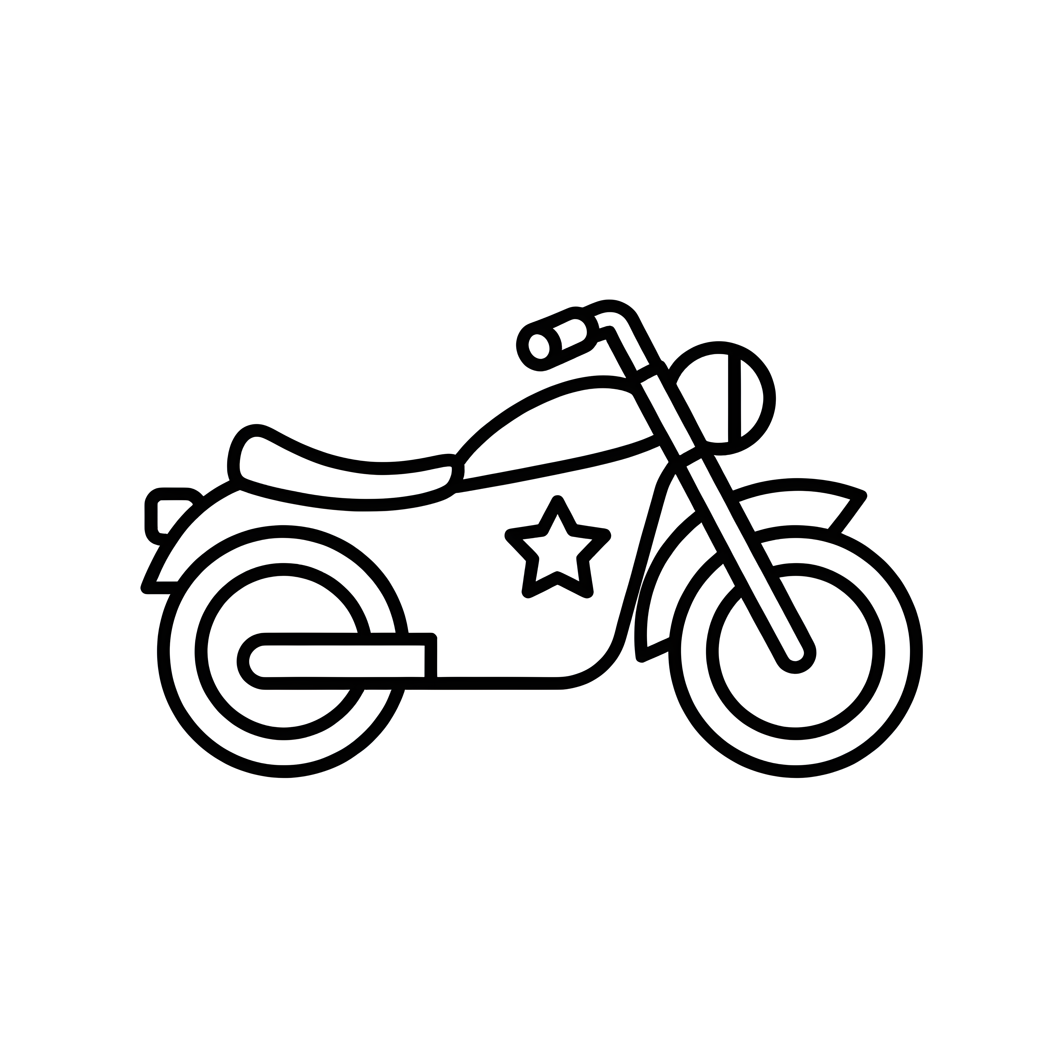 Polizeimotorrad mit Blaulicht zum Ausmalen