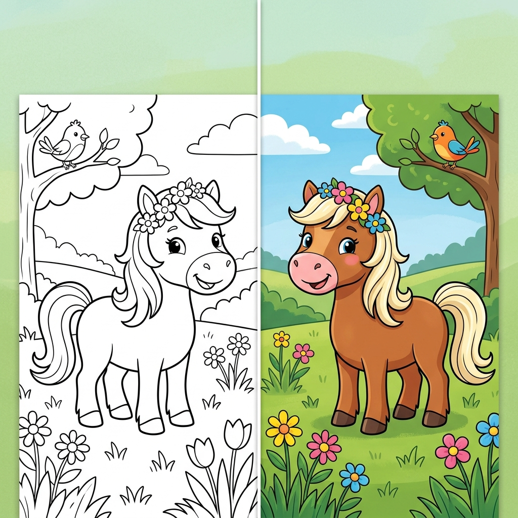 25 Pony Ausmalbilder - Kostenlose Malvorlagen Ausmalbilder