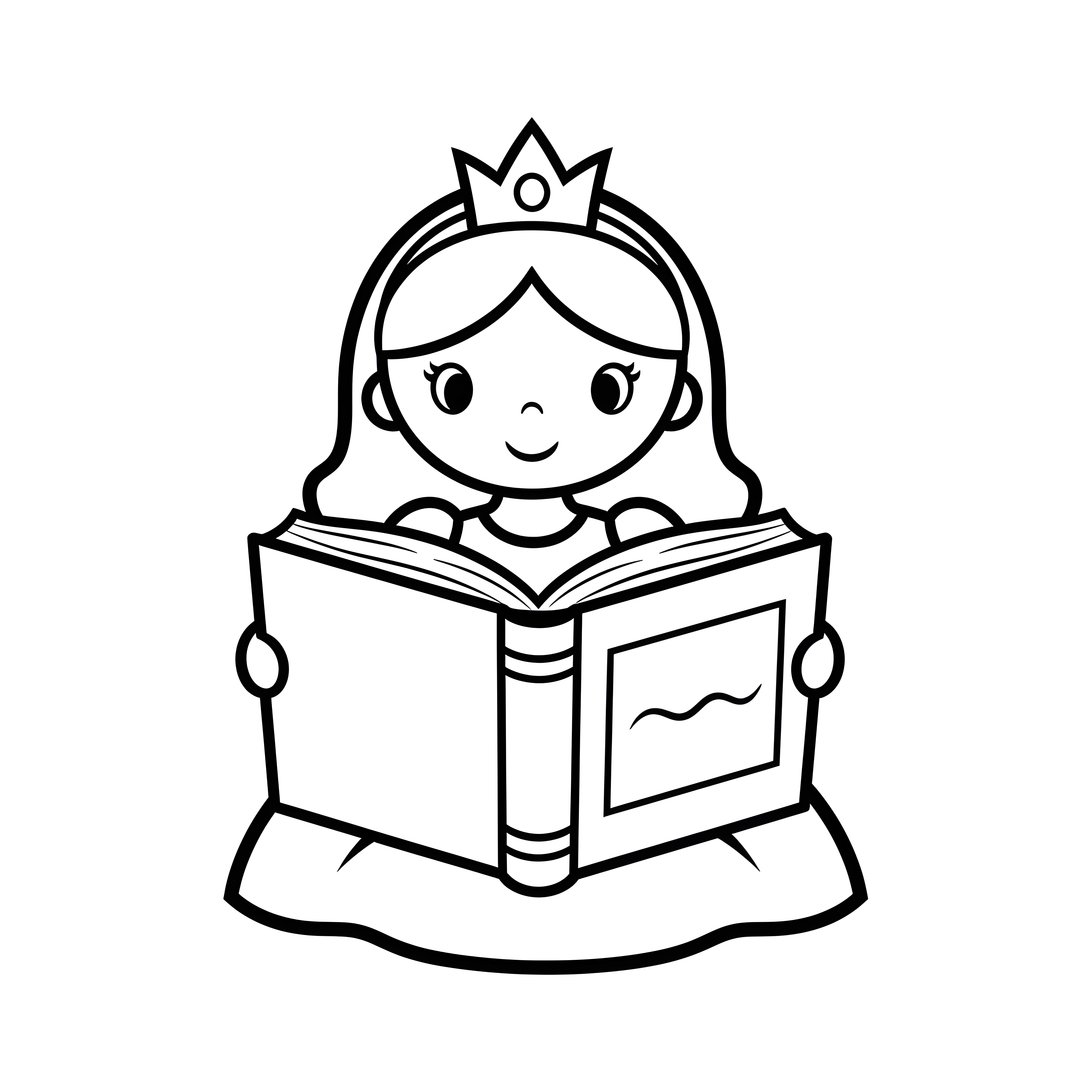 Prinzessin liest Buch