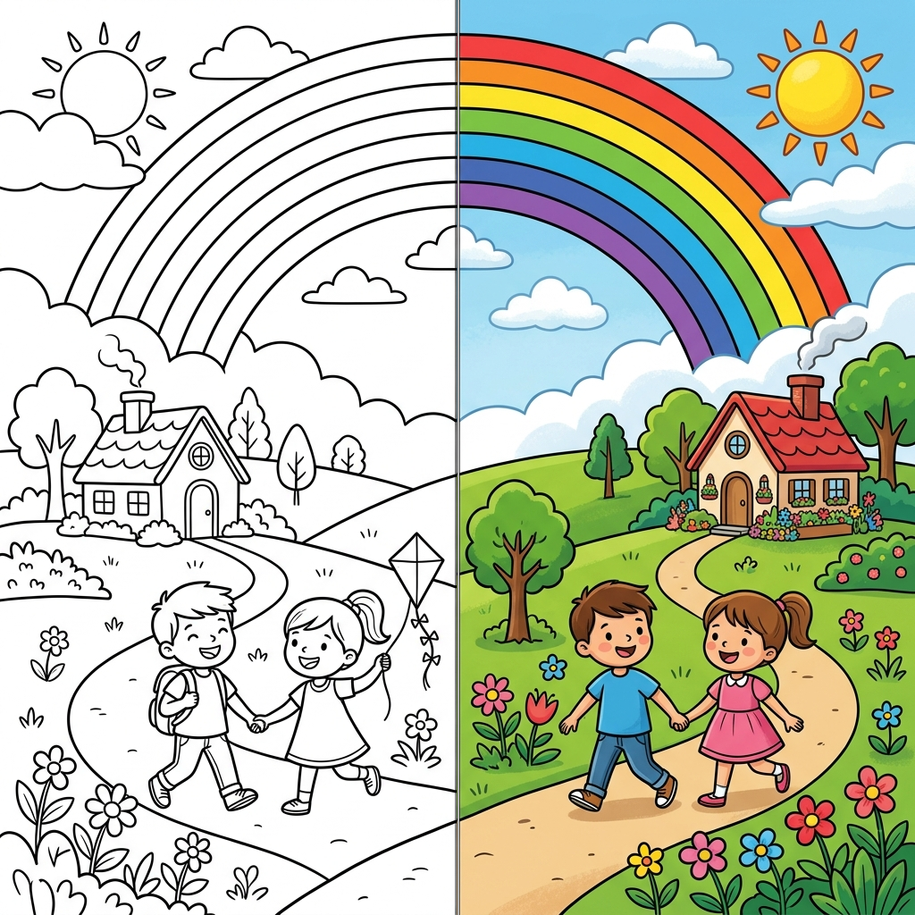 10 Regenbogen Ausmalbilder - Kostenlose Malvorlagen Ausmalbilder