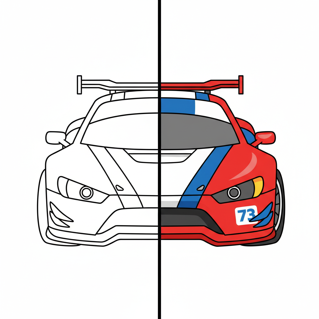 19 Rennauto Ausmalbilder - Kostenlose Malvorlagen Ausmalbilder