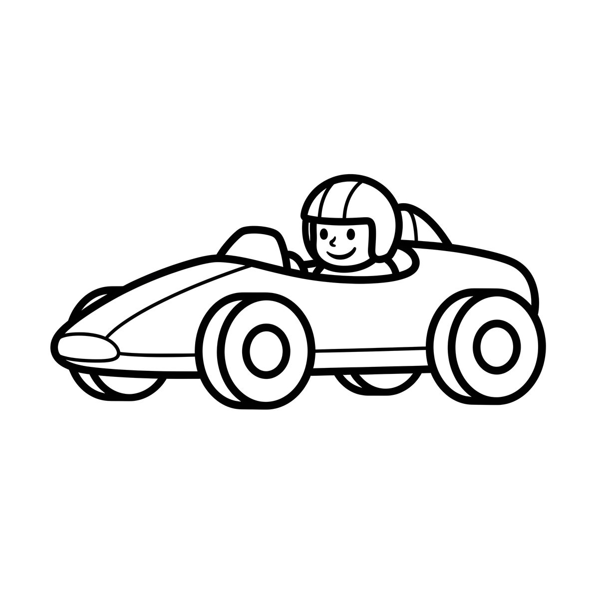 Rennauto Ausmalbild Einfachnull