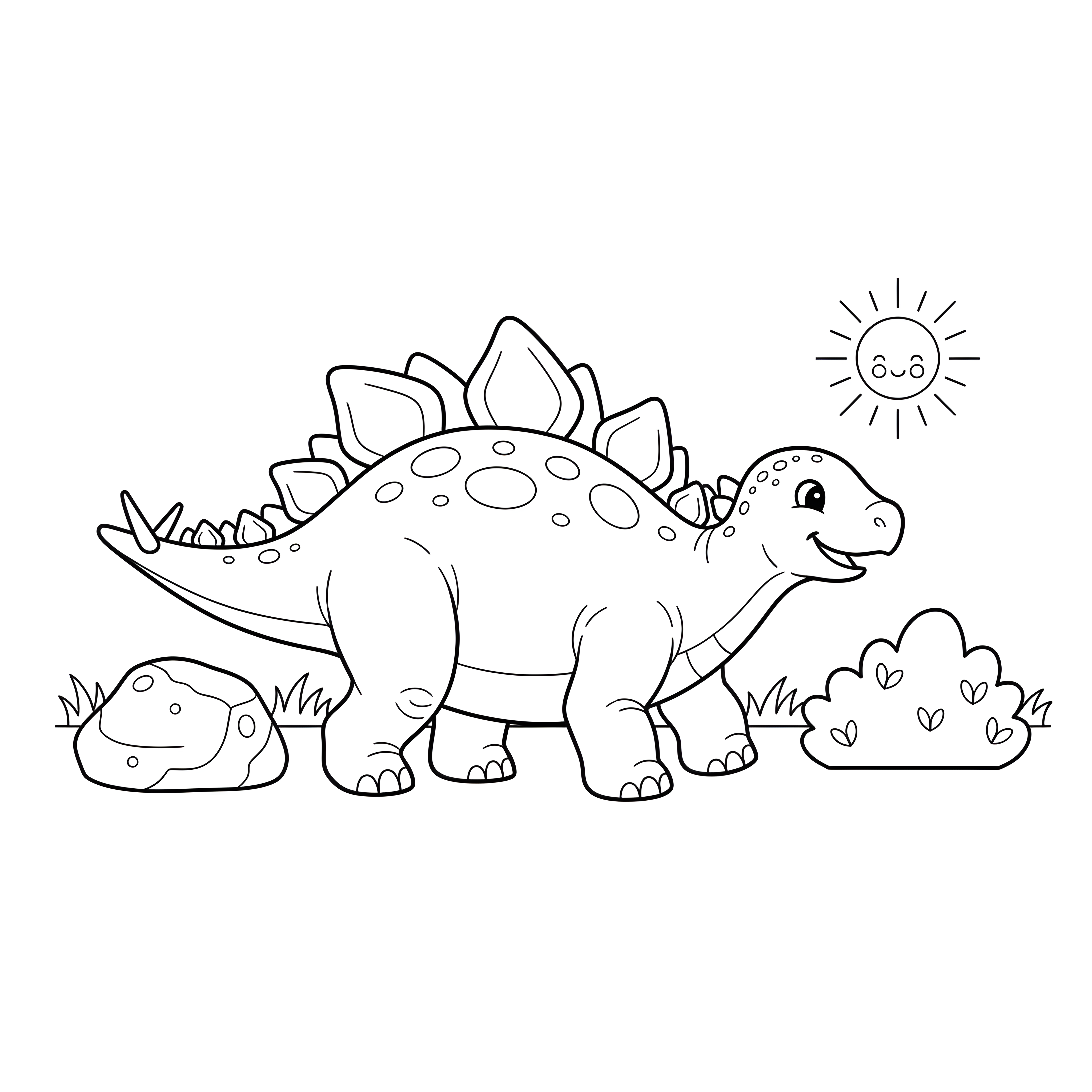 Stegosaurus mit Rückenplatten und Stachelschwanz