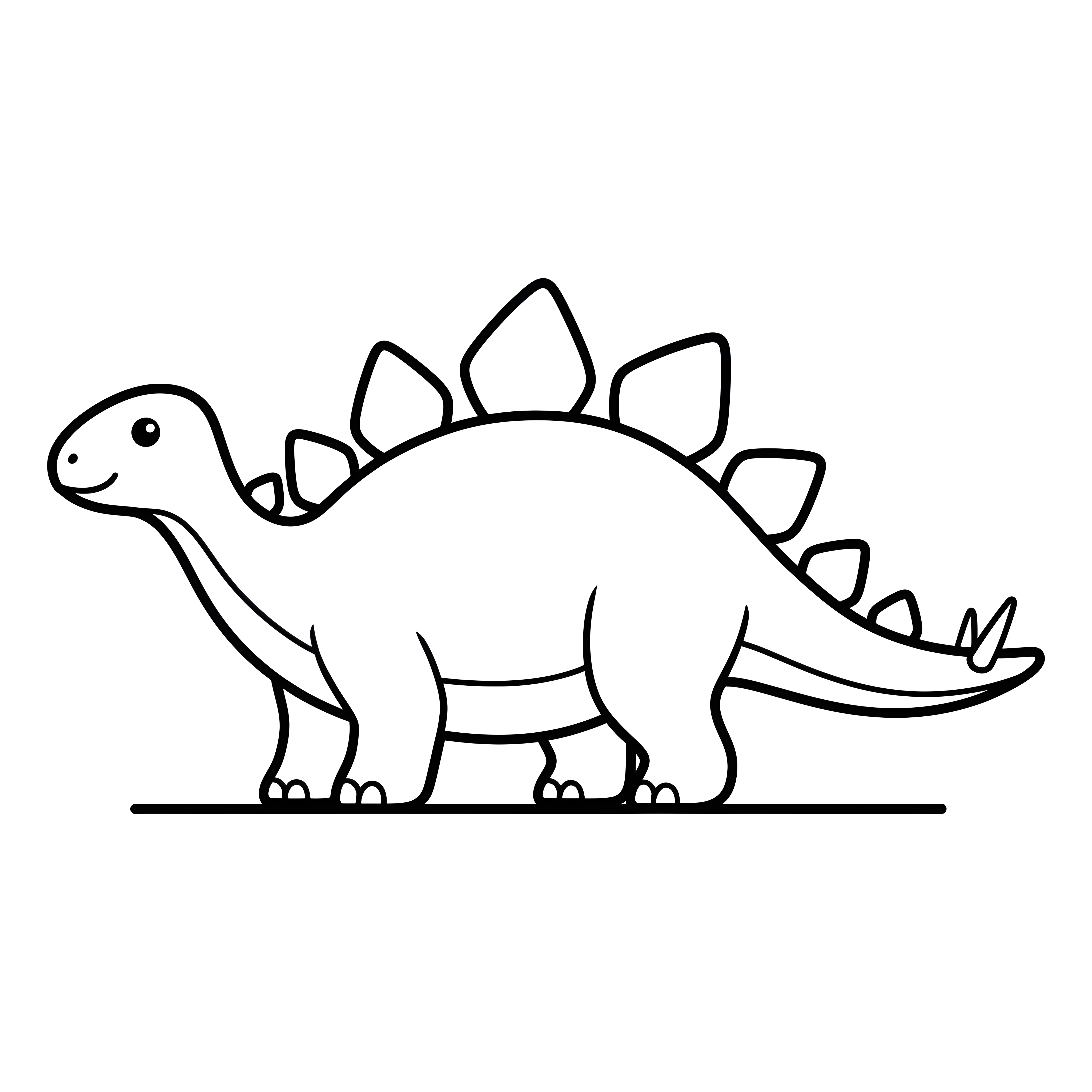 Stegosaurus mit Rückenplatten und Schwanzstacheln