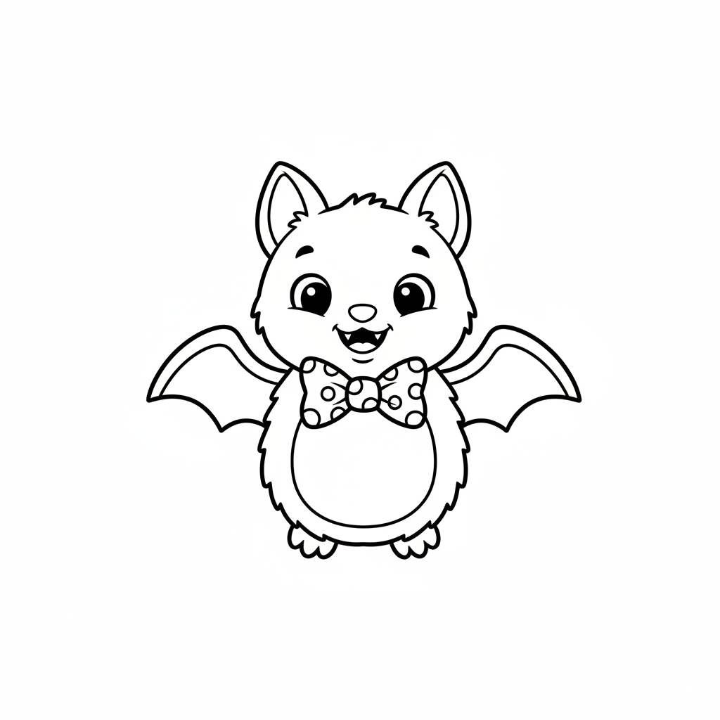 Süße Fledermaus mit Schleife