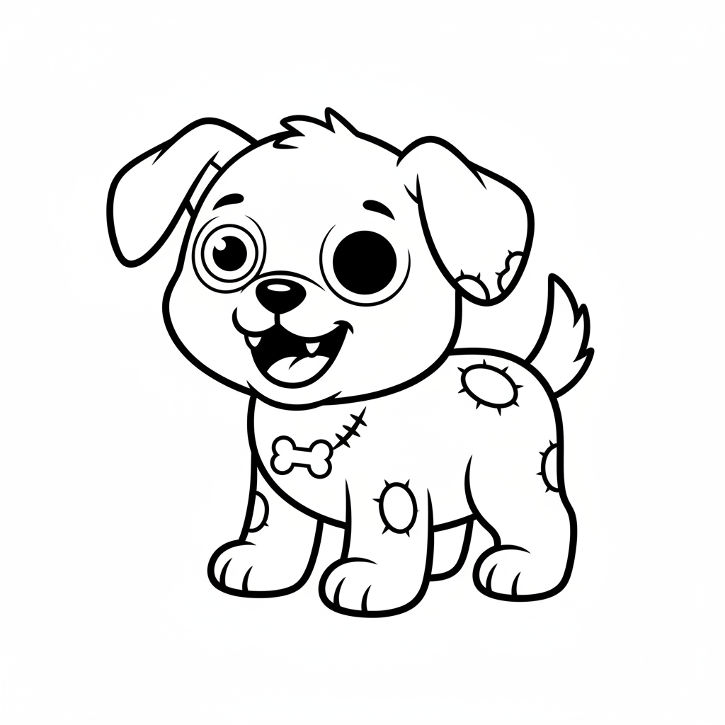 Süßer Welpe mit Flicken