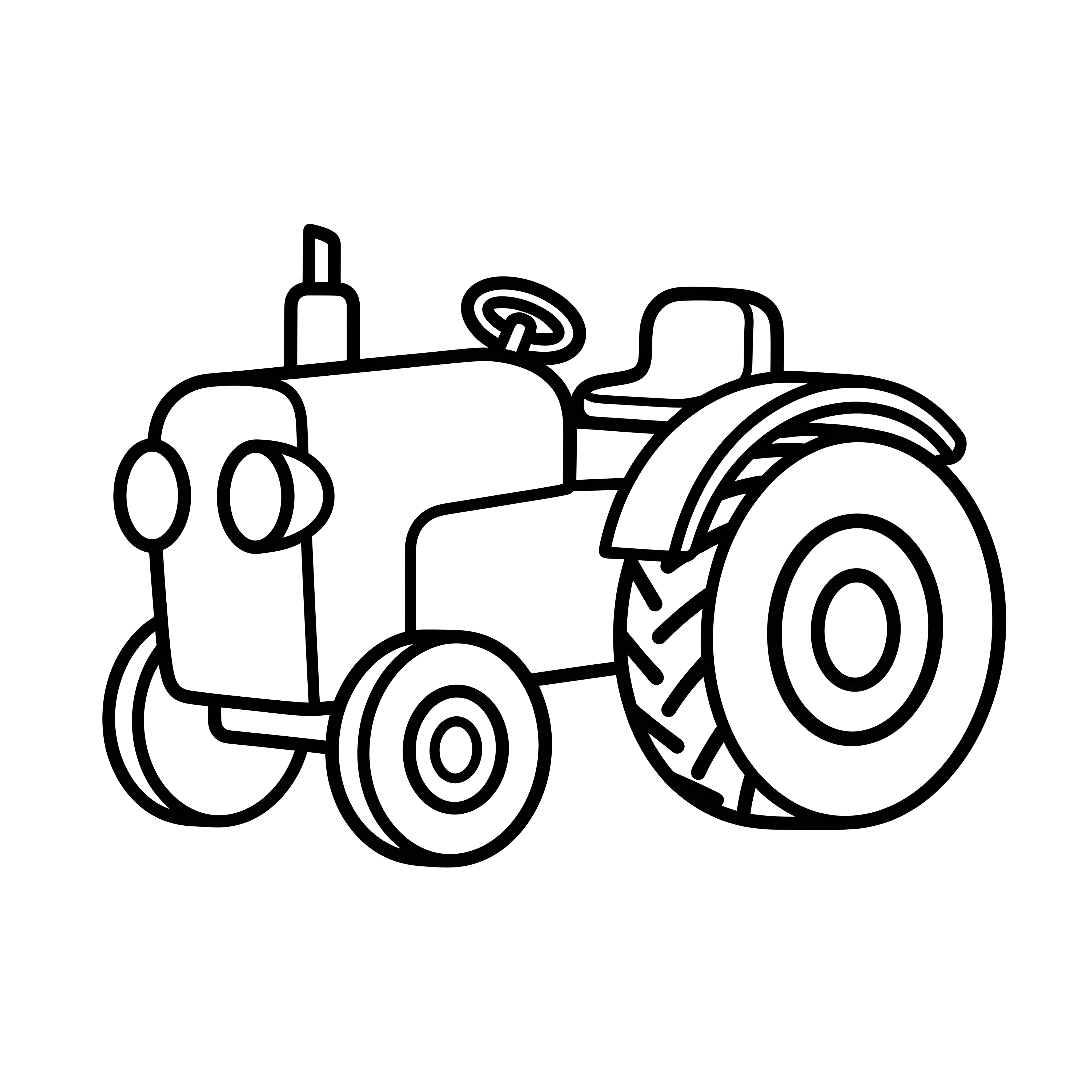 Traktor mit Scheinwerfern