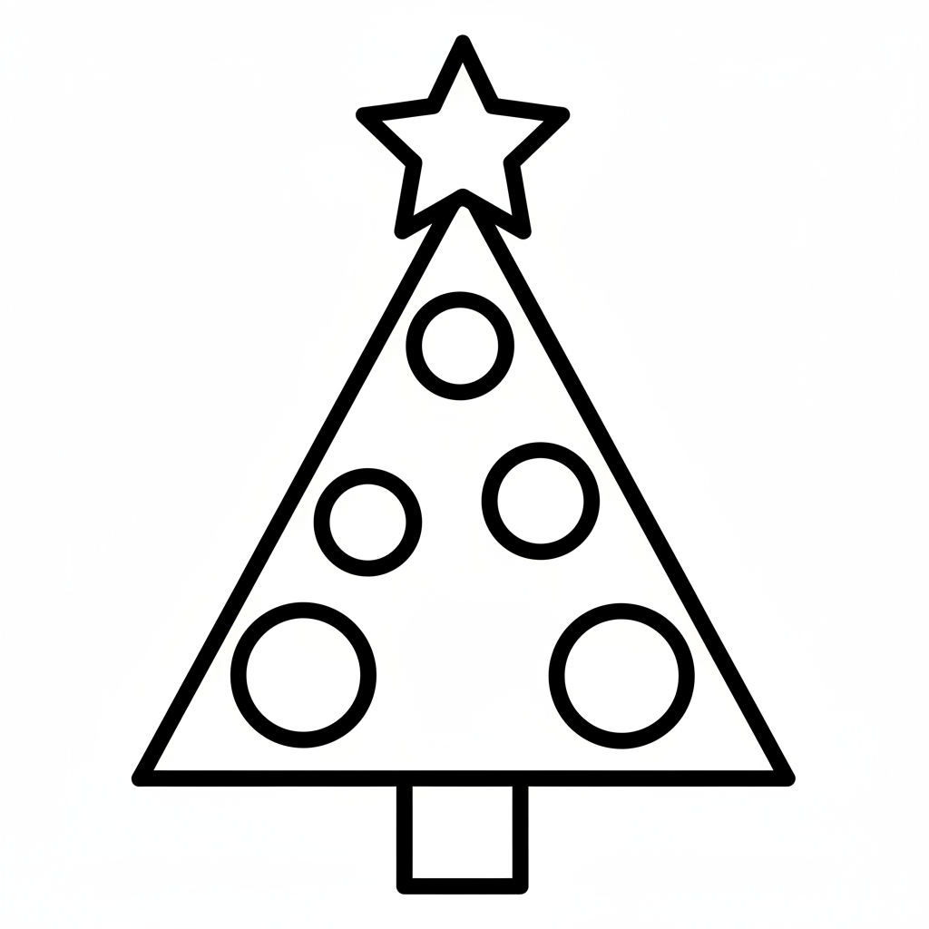 Geschmückter Weihnachtsbaum mit Stern