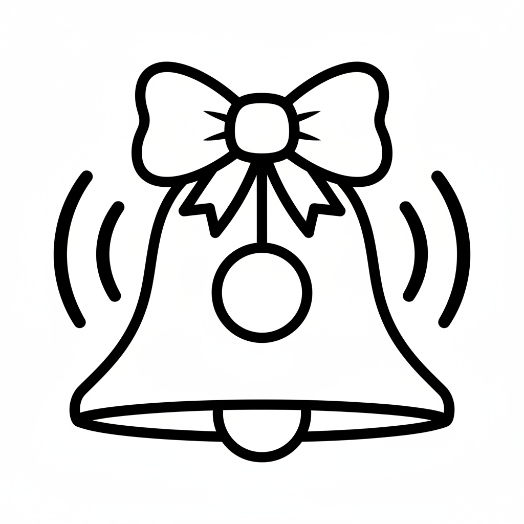 Festliche Glocke mit großer Schleife