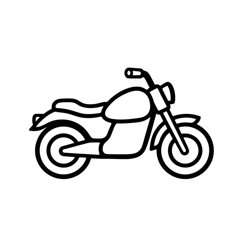 Motorrad einfach zum Ausmalen
