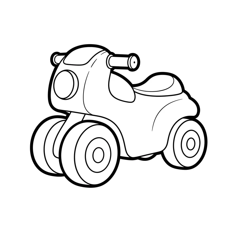Spielzeug-Motorrad zum Draufsetzen zum Ausmalen