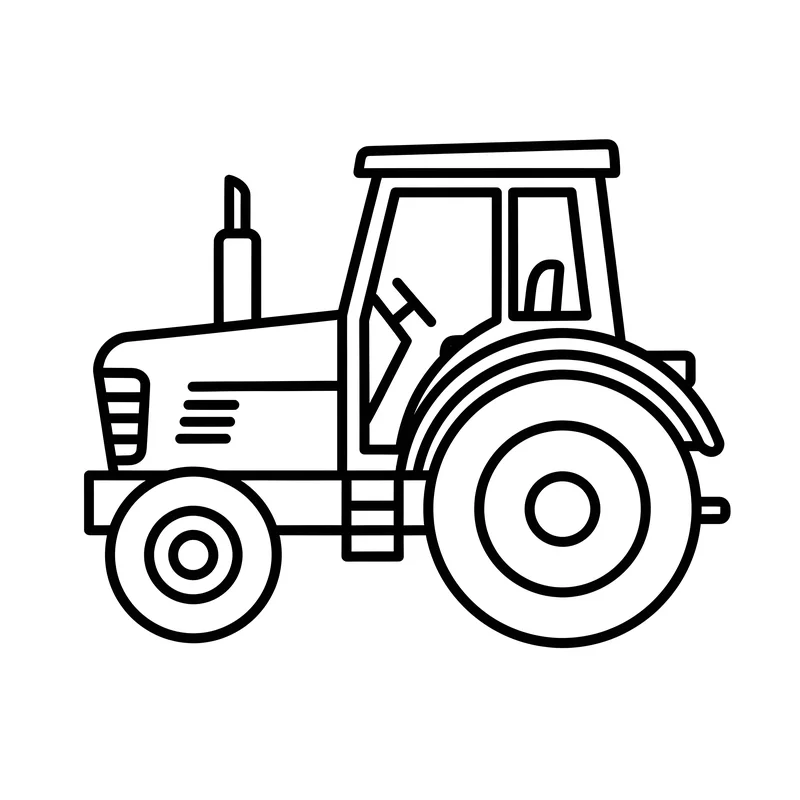 Traktor einfach zum Ausmalen