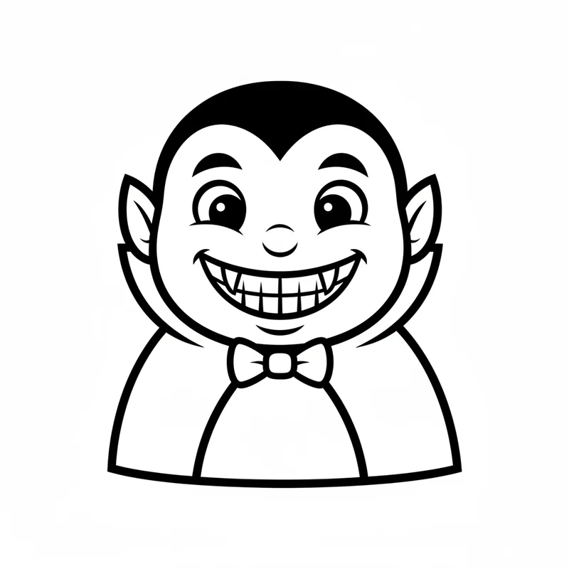 Freundlicher Vampir zum Ausmalen