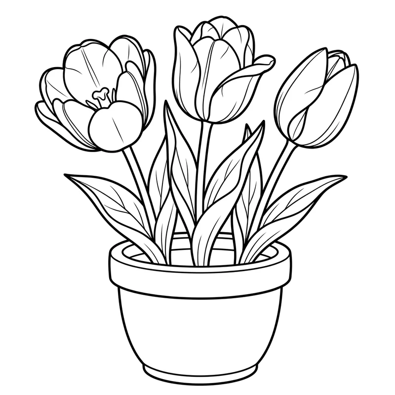 Muttertag Blumen – Muttertag Ausmalbild kostenlos