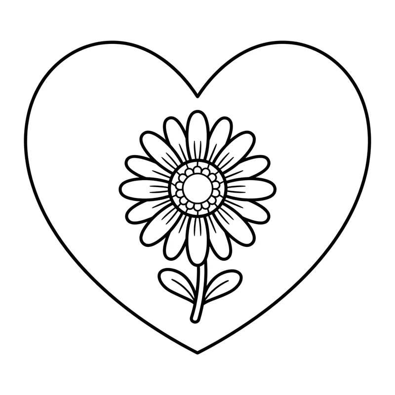 Muttertag Herz – Muttertag Ausmalbild kostenlos
