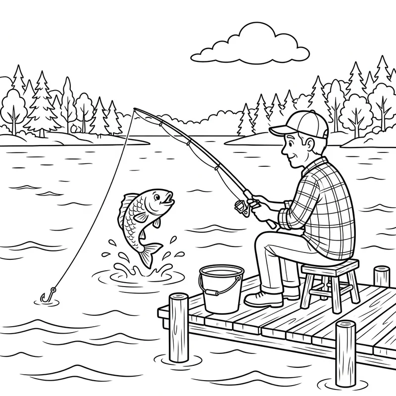 Vatertag Sport – Vatertag Ausmalbild kostenlos